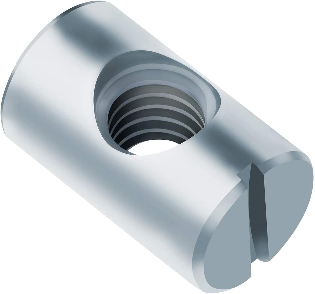 Hexaton Asymmetrische Verzinkt Staal (Pak van 25) voor Meubels/bedden/wieg/stoelen/kinderbed Dowels Nut Bevestigingsmiddelen (10mm x 16mm)