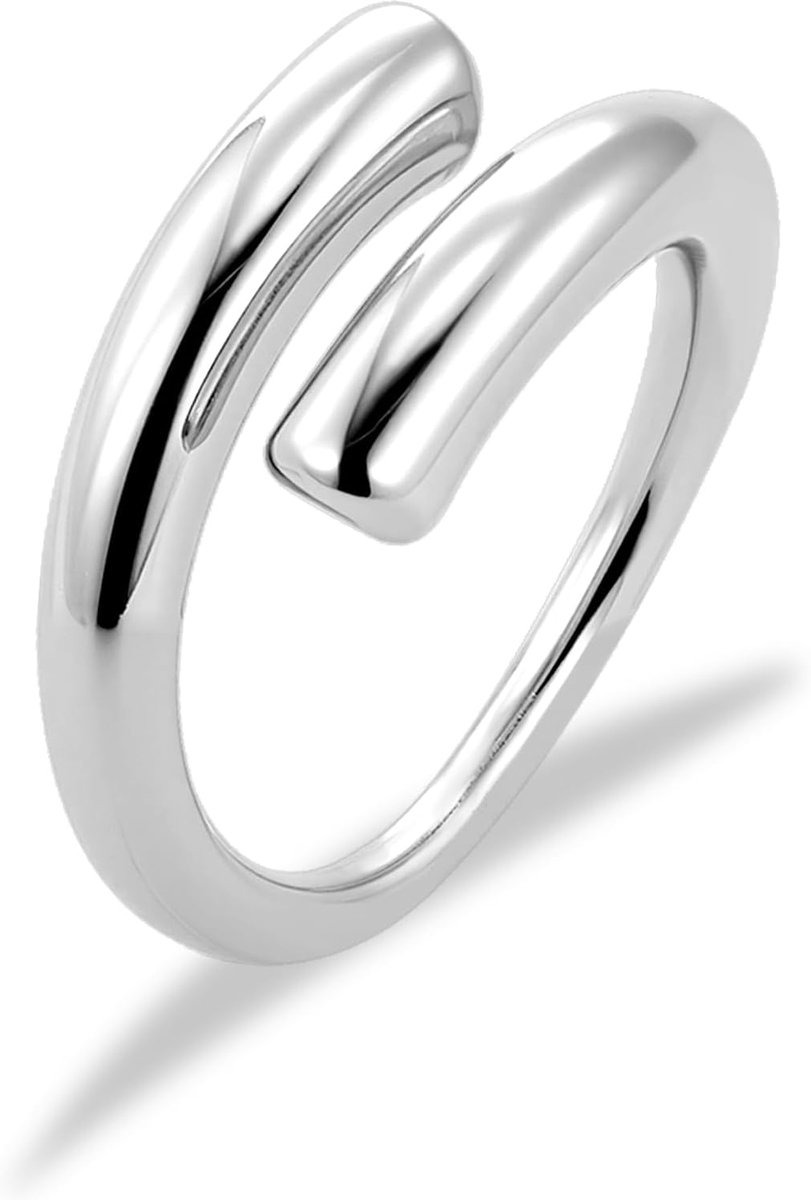 Ringen van roestvrij staal, zilver, verstelbaar, waterdicht, ringen voor zilver, maat, heren, dames