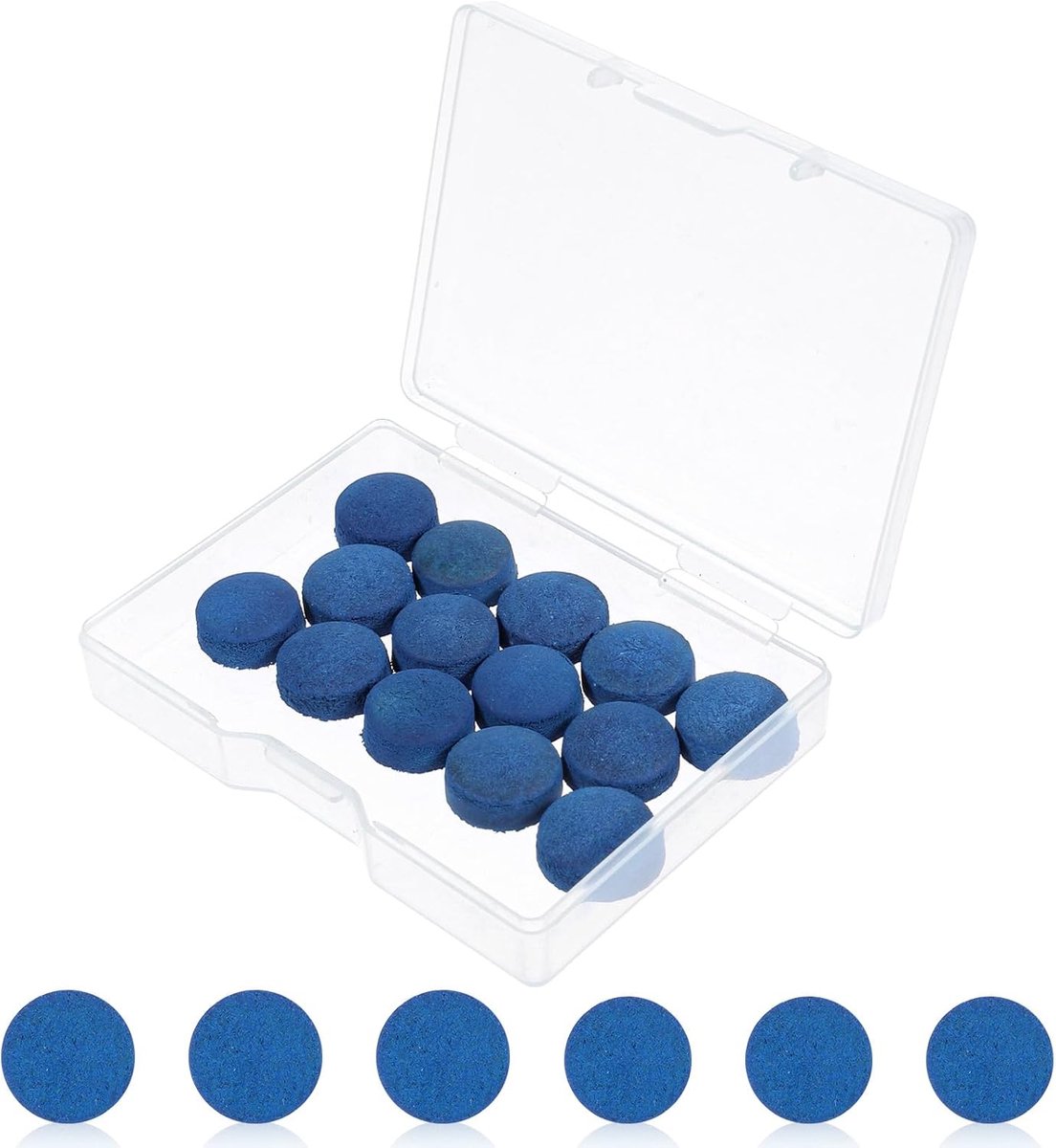 20 stuks Biljartkeu Spitzen, 12mm/13mm Billiard Cue Spitze Reparatieset Pool Keu Spitzen Vervangingskit Kunstlederen Keu Tips Vervangingspunten Accessoires Set voor Biljartsticks Snooker Pool
