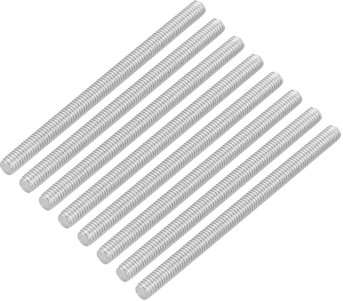 8 stuks draadstangen, M3 x 45 mm roestvrij staal 304 klinknagels stang rechtse schroefdraad M3-0.5 voor montage van meubels en machines