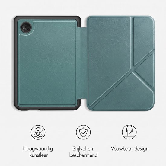 imoshion Ereader Cover / Hoesje Geschikt voor Kobo Clara BW / Kobo Clara Colour - imoshion Origami Bookcase e-reader - Donkergroen van iMoshion — afbeelding 2