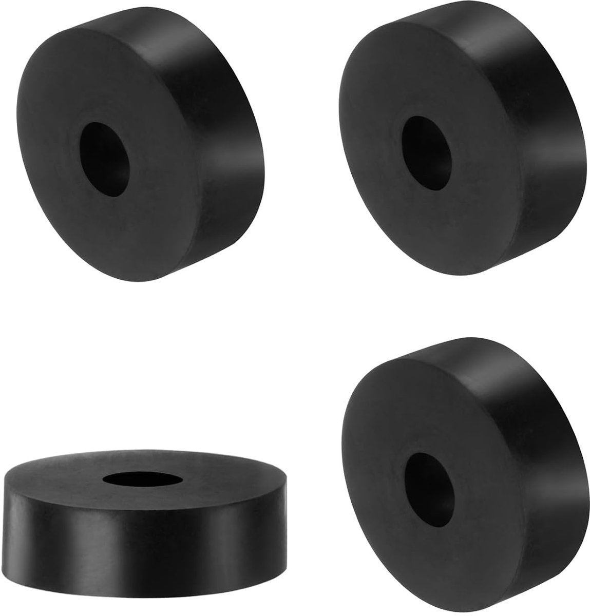 16 stuks rubberen afstandhouders, 30 mm buitendiameter, 12 mm, ID 5 mm hoogte, ronde rubberen sluitringen, trillingsvrij, dikke rubberen schijven voor thuis- en autoaccessoires