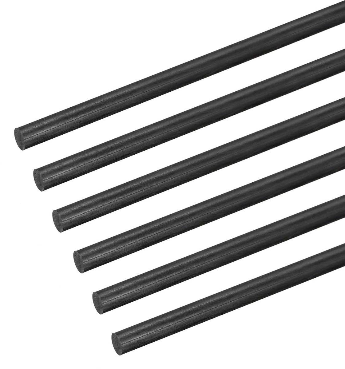 Sourcing map Koolstofvezel staaf voor RC vliegtuig DIY buis Quadcopter arm 6mmx100mm pakket van 6