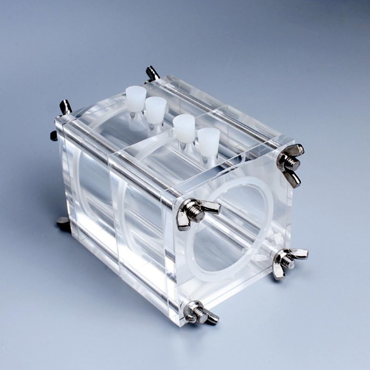1 stuk zeer transparante acryl brandstofceldoos - aanpasbare elektrochemische cel for Zn/Al/metaal-luchtreacties(56ml: 28ml-28ml)