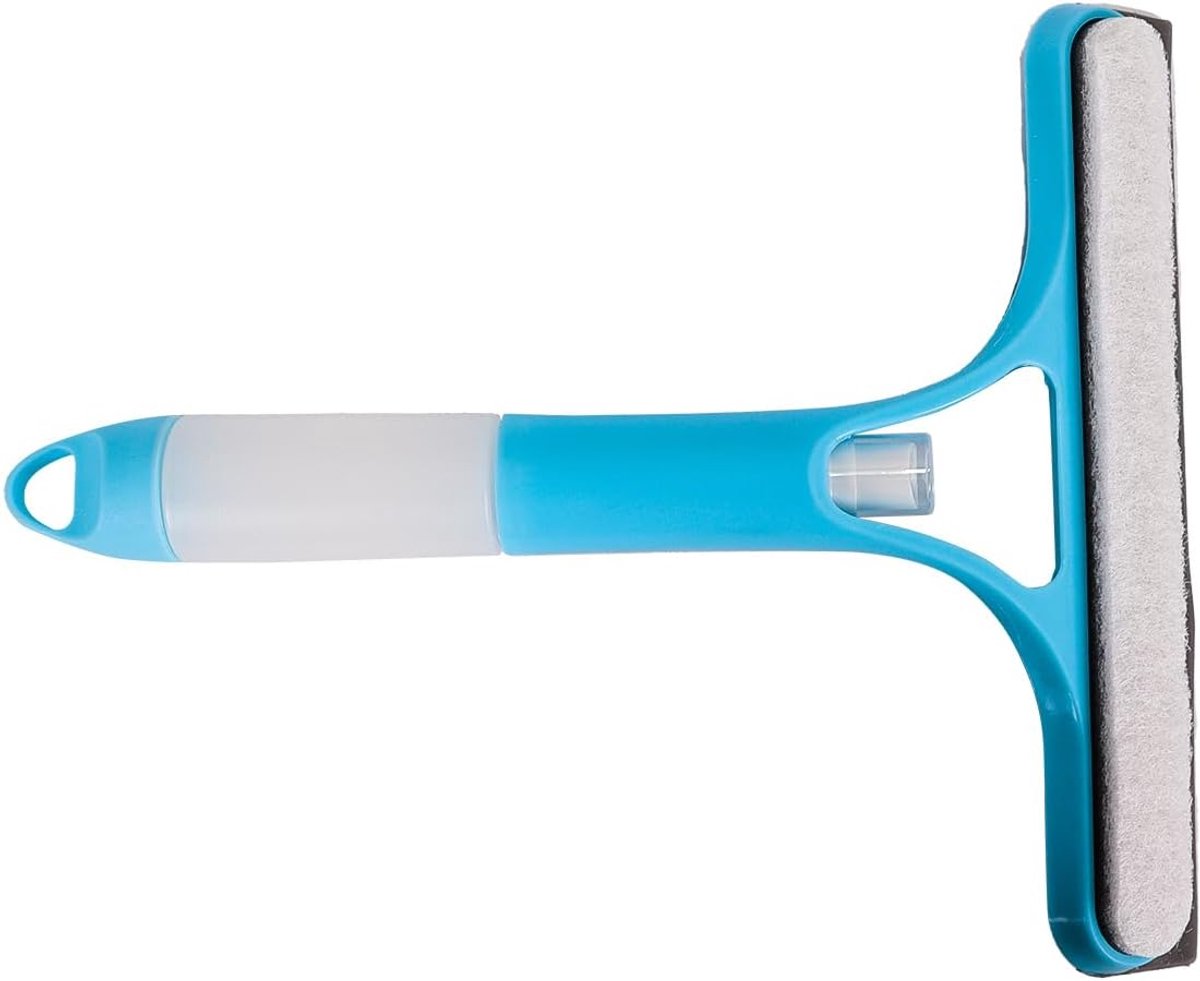 3 in 1 Spray Squeegee met Spray Fles Ruitenreiniger Schraper voor Auto Huis Keuken Ramen Reinigen Blauw