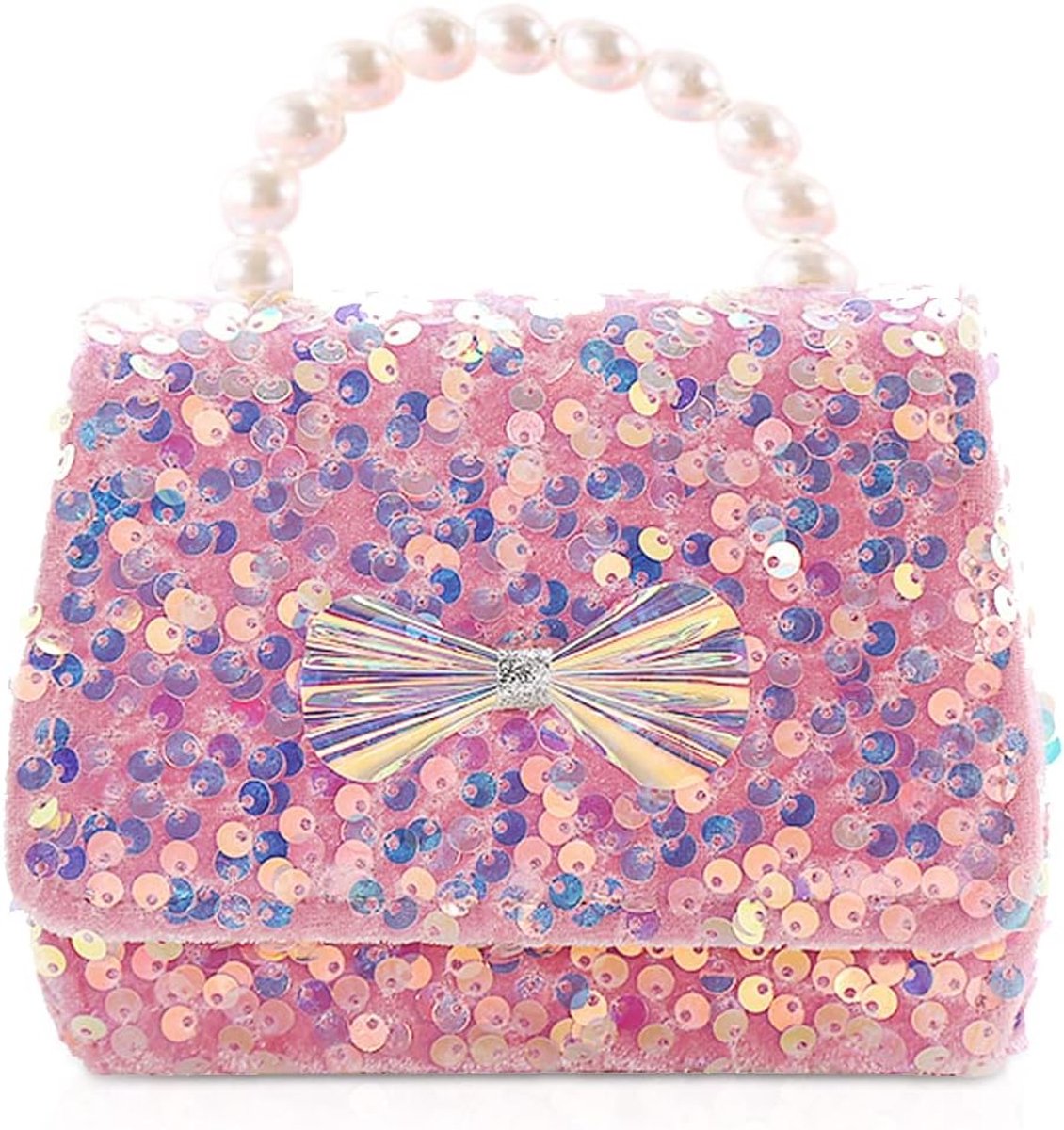 Schoudertas voor meisjes - kleine handtas met strik - schattige prinsessenhandtas - ideaal voor onderweg - ShopVlot