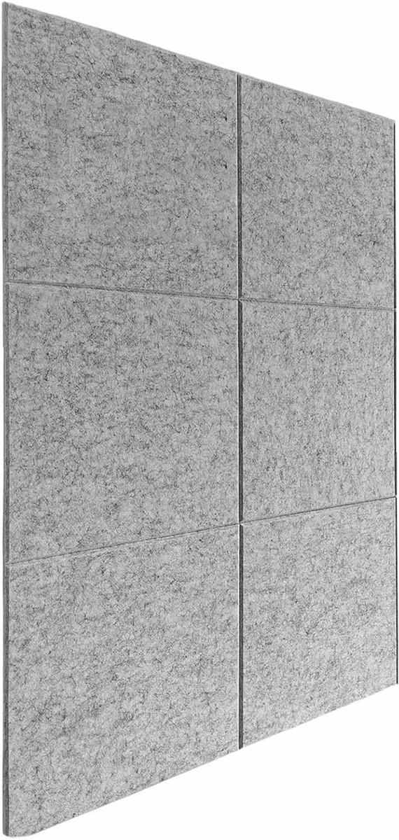 Wandcork 30 x 30 cm - Vilt - Lichtgrijs - Organiseer notities en foto's stijlvol - ShopVlot