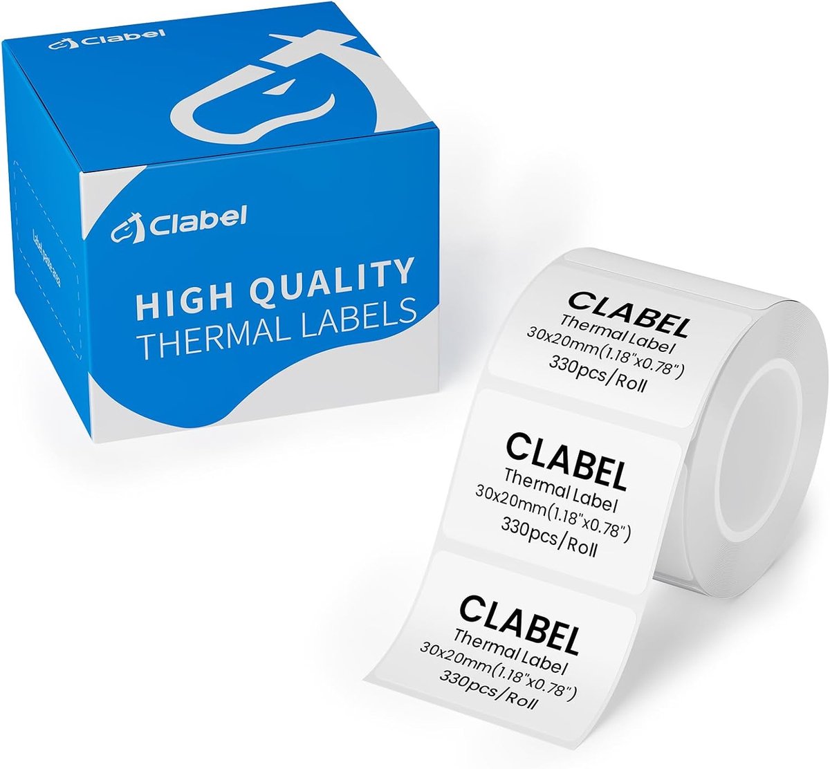 Thermische label tape 30 x 20 mm - zelfklevende etiketten - 330 stuks per rol - ideaal voor school en bedrijf - ShopVlot