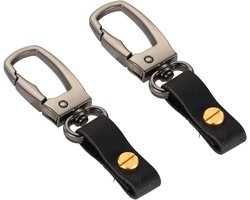 2st Karabijnhaken voor Seeed Studio Sensecap T1000 Tracker, Roestvrijstalen Karabijnhaken voor Leer met 360 Graden Draaibaar Ontwerp Praktische Trackeraccessoires (Versie met Threads)
