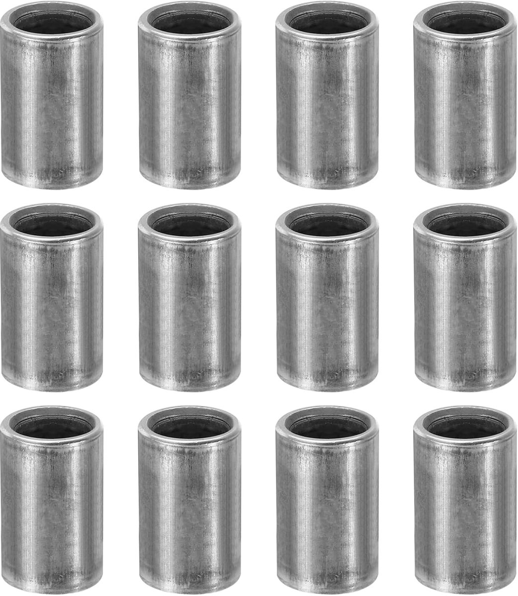 M8 Stalen afstandhouders, 12 stuks metalen afstandhouders staal 8 mm ID x 12 mm OD x 20 mm L koolstofstaal spacer schroef afstandhouder ronde voor 5/16 inch of M8 schroefbouten