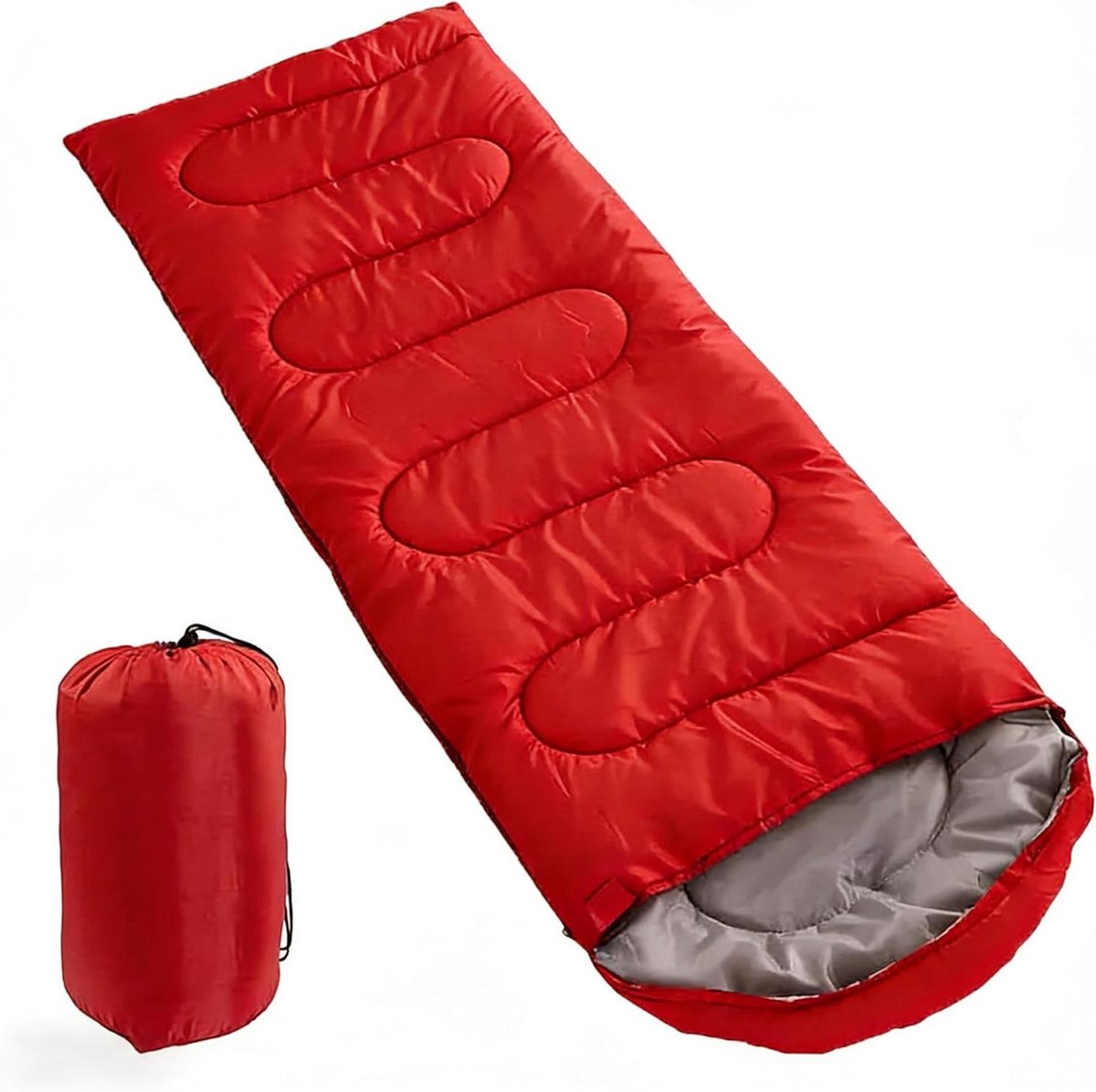 Slaapzak - Outdoor deken - Kamperen en reizen - Waterdicht en ademend - 210x75 cm - Rood