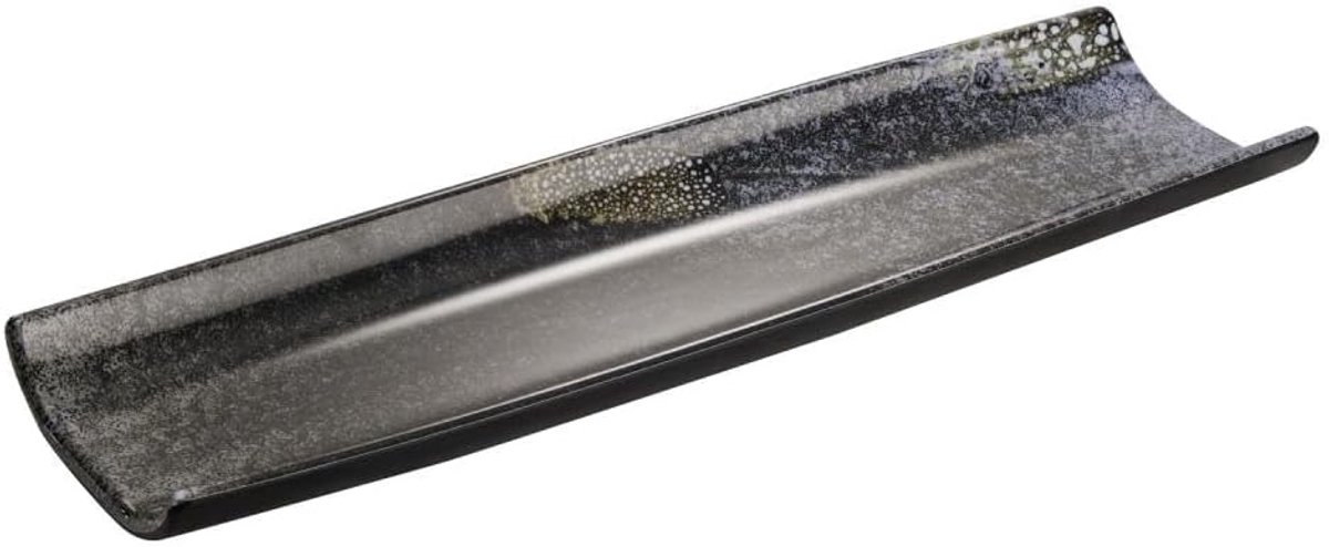 85563 Dienblad/sushibord UMI - melamine zwart, 41 x 13 cm, stapelbaar