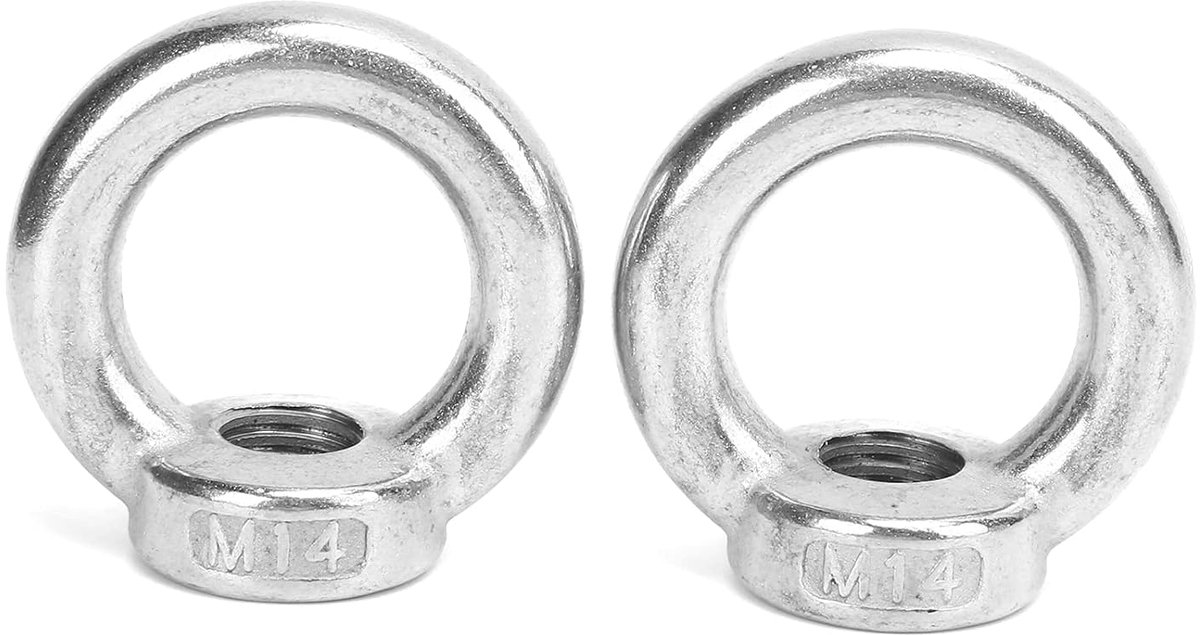 2 stuks, roestvrij staal, M10, M14, M12, vrouwelijke schroefdraad, voor jacht-snelbootindustrie (M14)