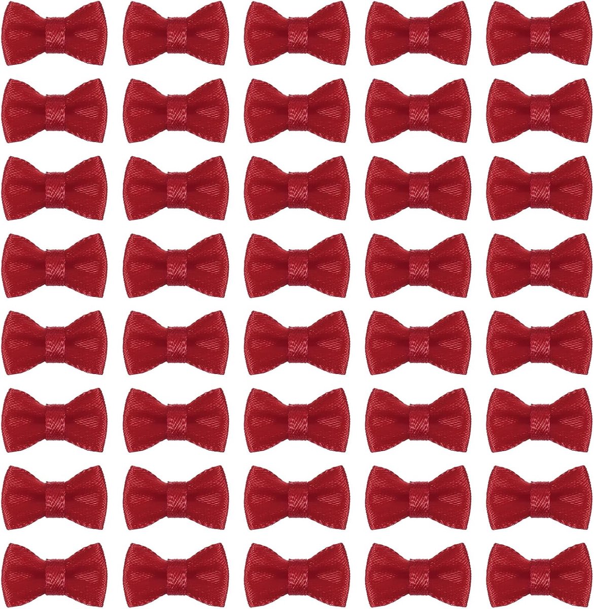 Strikken van zijdestof, 2,2 cm, voor knutselwerk, naaiwerk, bruiloften, verjaardagsfeesten, bordeauxrood