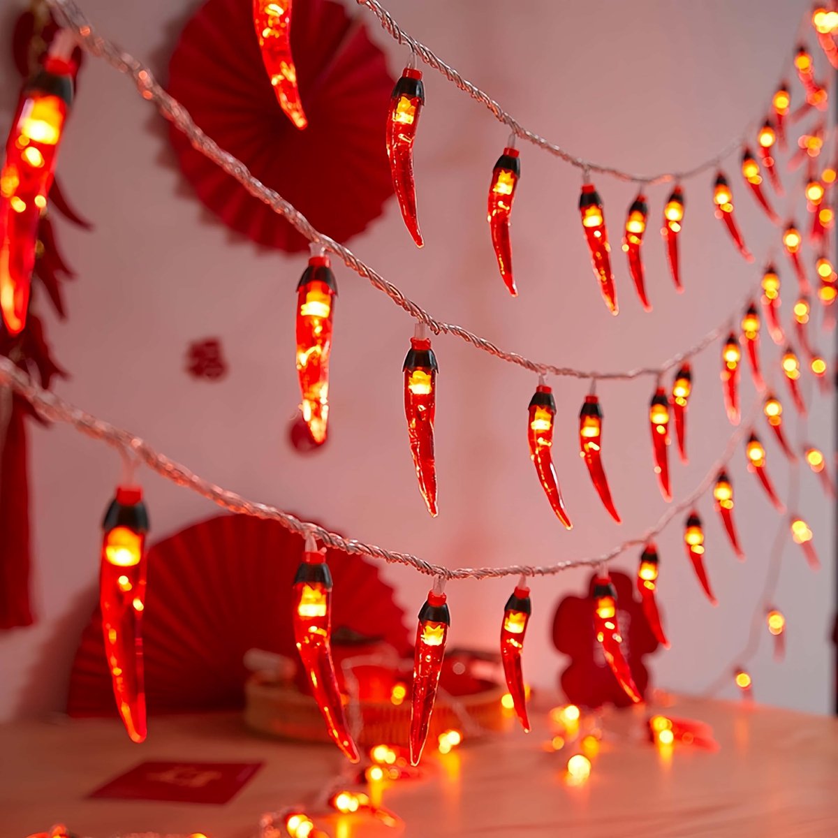 Fairy lights 10 warm wit LED 1,5 m - chili string verlichting - decoratief - sfeervolle nachtlamp voor slaapkamer - SnelShoppen