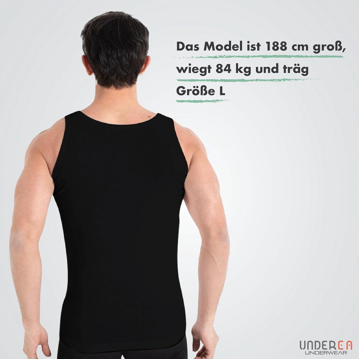 Onderhemd voor heren, 100% katoen, fijn geribbeld, ademend en zacht, tanktop voor heren, verpakking van 3/5 stuks
