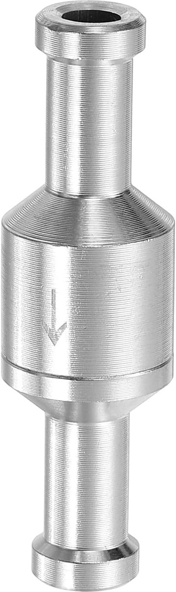 Brandstofterugslagventiel, terugslagventiel, terugslagventiel, aluminiumlegering, stuuraccessoires voor benzine, diesel, gas, olie, lucht, water, zilver