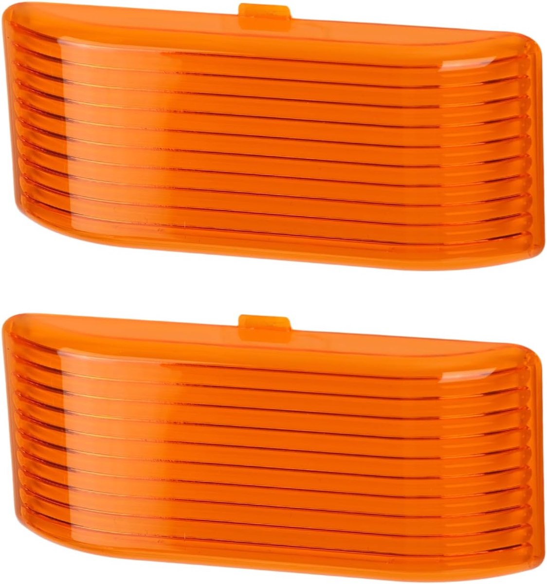 Lasuroa 2 Stuks Vervangende Lens Onderdelen voor RV Buitenveranda Licht, Plastic Camperverlichting Kap Trailer Accessoires Compatibel met BARGMAN 34-78-517,515,522 (Oranje)