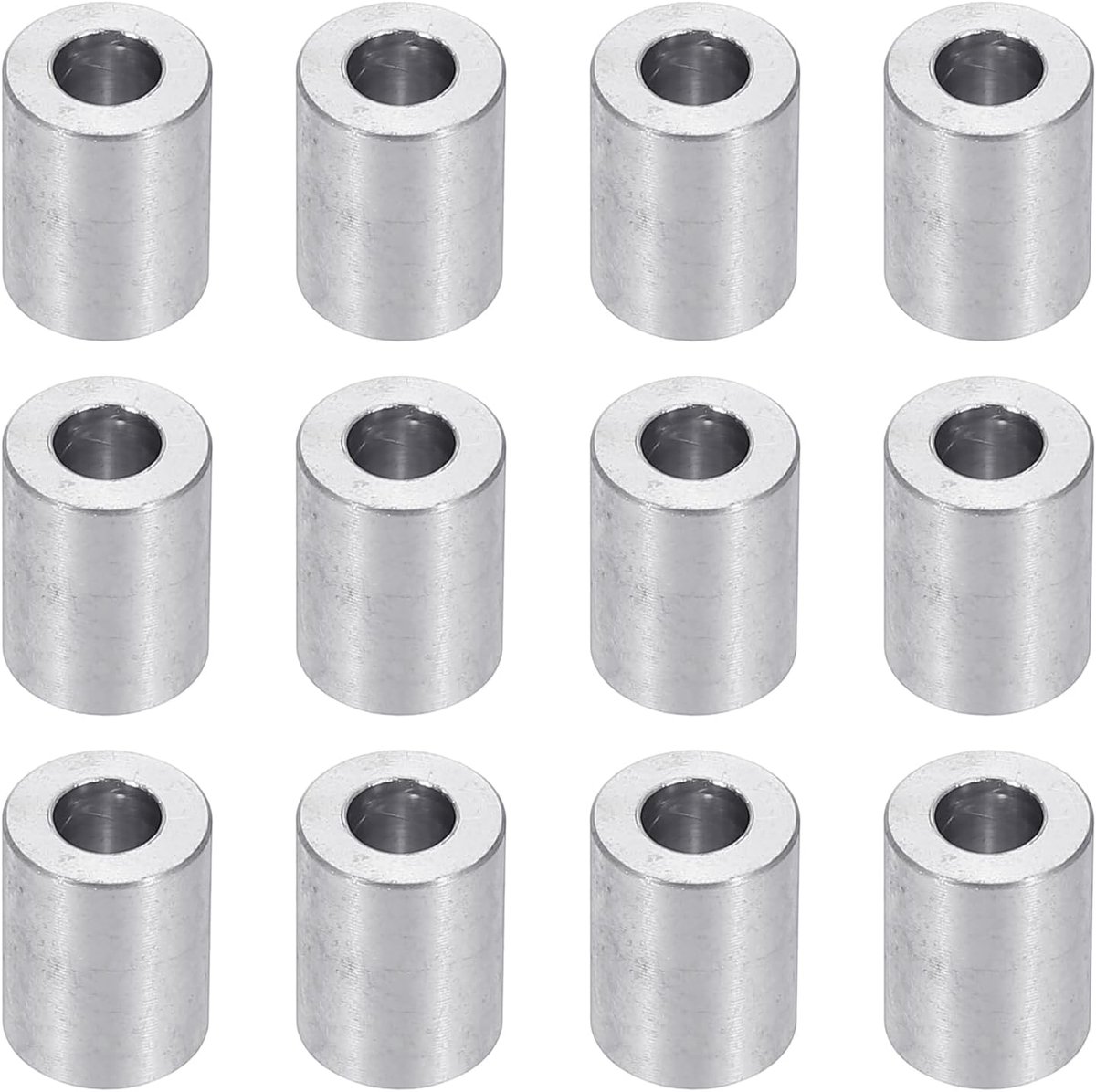 M6 Aluminium Spacers, 12 Stks Metalen Spacers Aluminium 6.2mm ID x 12mm OD x 16mm L Aluminium Spacer Schroef Standoff Ronde voor 1/4 of M6 Schroefbouten