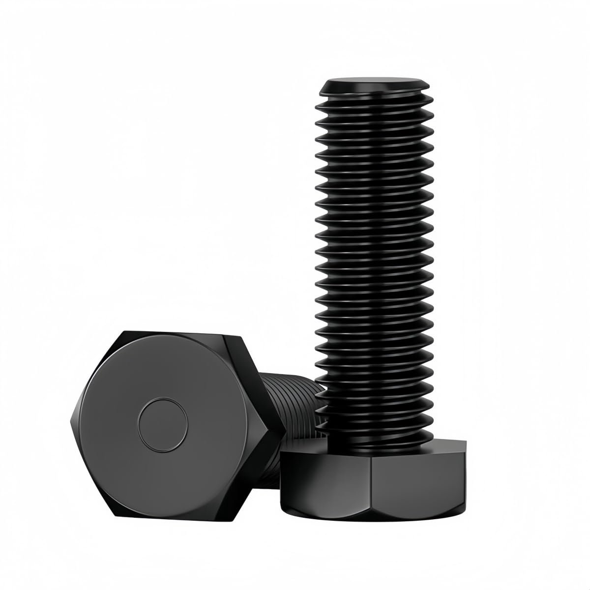 Schroeven van zwart kunststof nylon zeskantschroeven M5 x 40 mm (30 stuks)