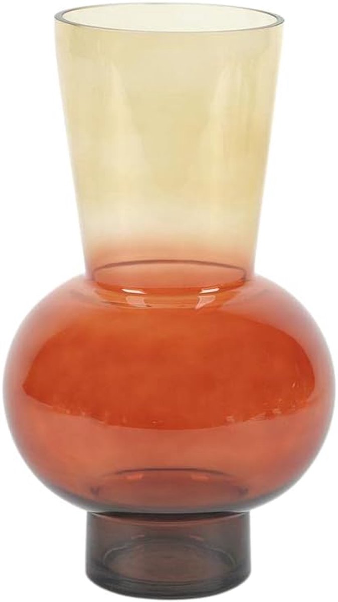 Vaas D 17,5 cm H 30,5 cm - Trioble glas - Multicolor - Perfect voor jouw interieur - SnelShoppen