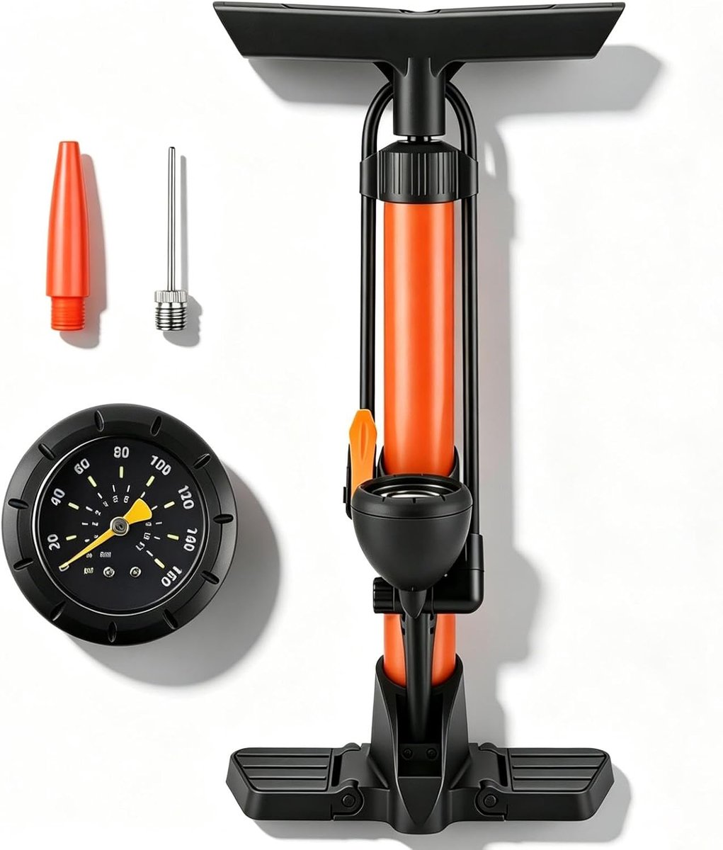 Fietspomp met manometer