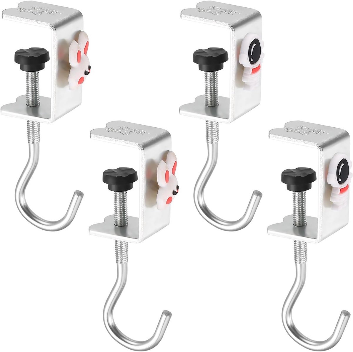 4 stuks handtassenhouders voor tafel, headsethouder, tafels, hoofdtelefoonstandaard, zakhaak voor tafel, hoofdtelefoonhouder voor bureau, sleutels, rugzak, hanger