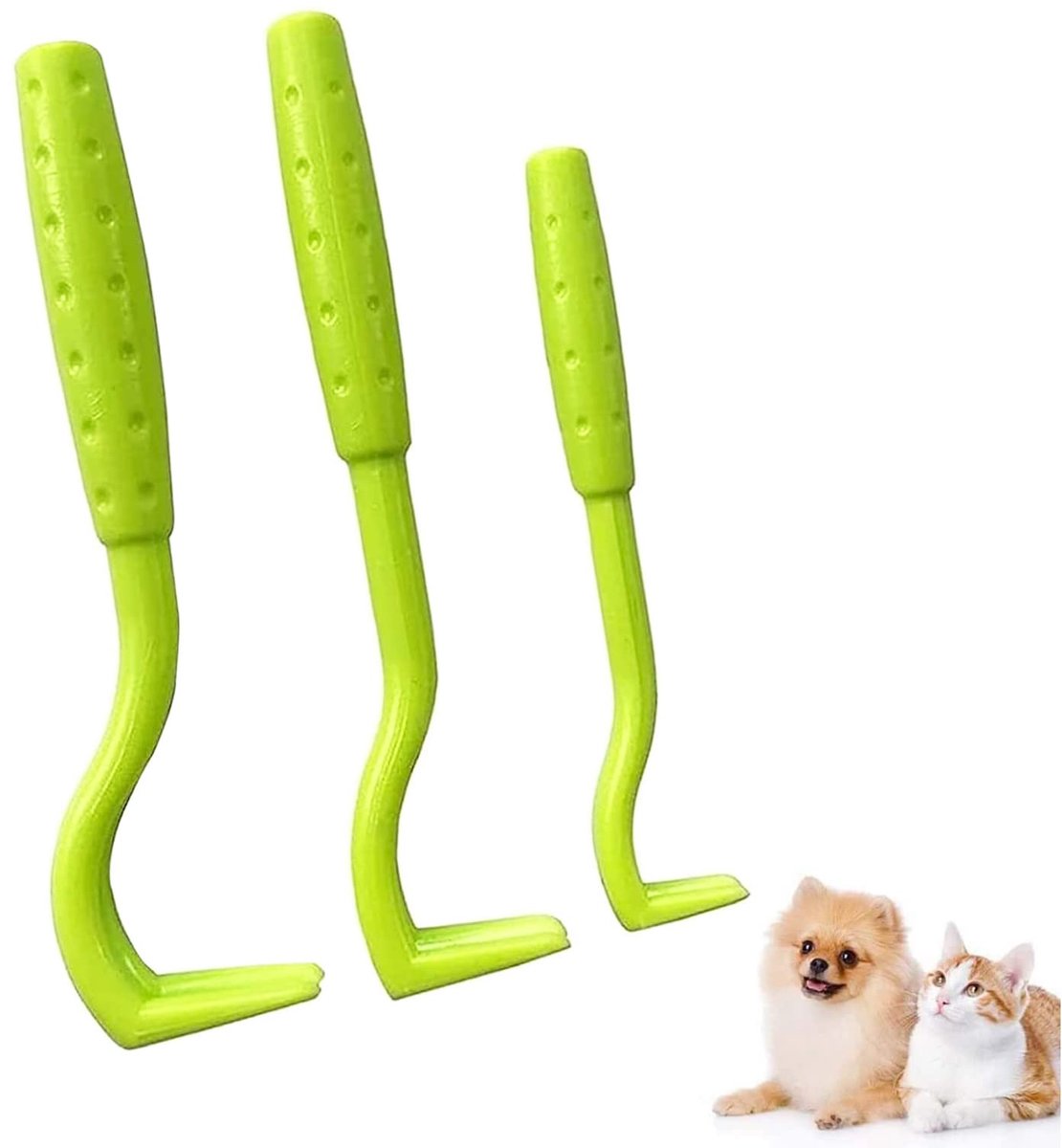 Tekentangen voor honden en katten - 3 stuks - groen - effectieve tekenverwijdering - SnelShoppen