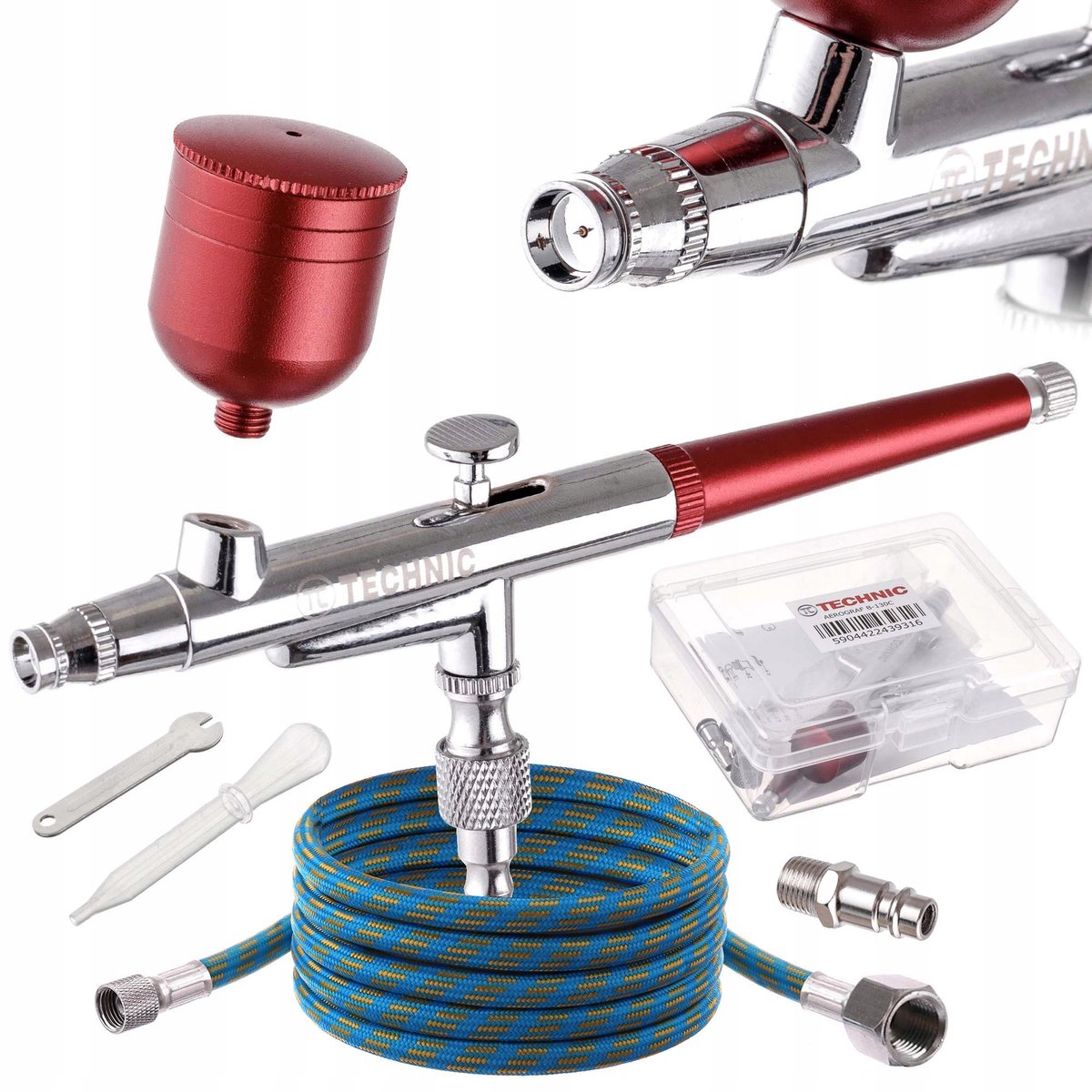 Aerograaf TC Technic B-130CP 0.4mm met 3m slang voor grote compressoren
