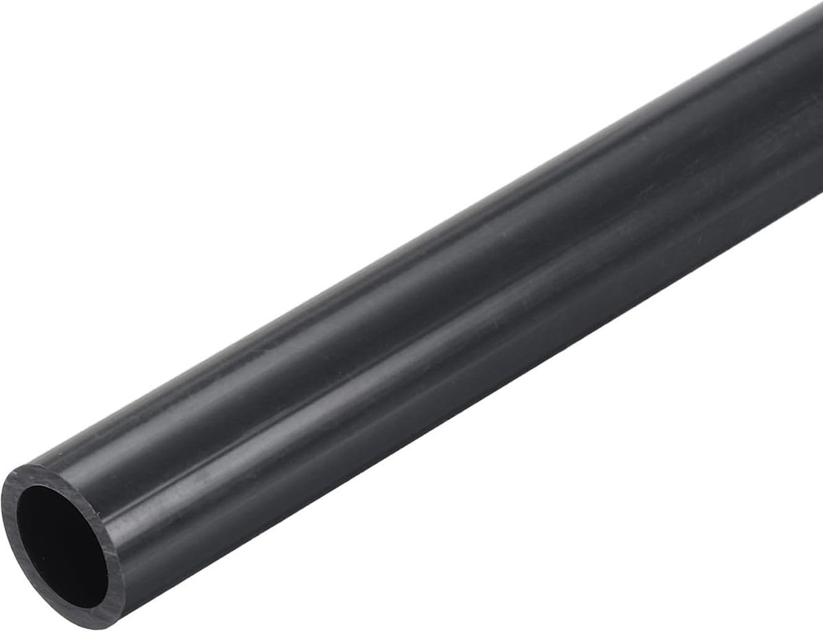 Pvc-buis, lege buis, 16,6 mm, ID, 22 mm, OD, rond, pvc-drukbuis, kunststof buis, 300 mm lang, hoogslagvast, voor kabelhoes, waterbuis, aquarium, vistank, tuin, diepgrijs, 2 stuks