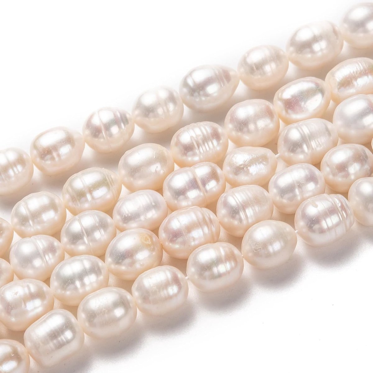 30Pcs 10-14MM Zoetwater Parels Natuurlijke Gekweekte Parel Kralen Rijst Vorm Zomer Sieraden Parel Kraal Voor DIY Crafting Ketting Oorbel Ringen Sieraden Maken