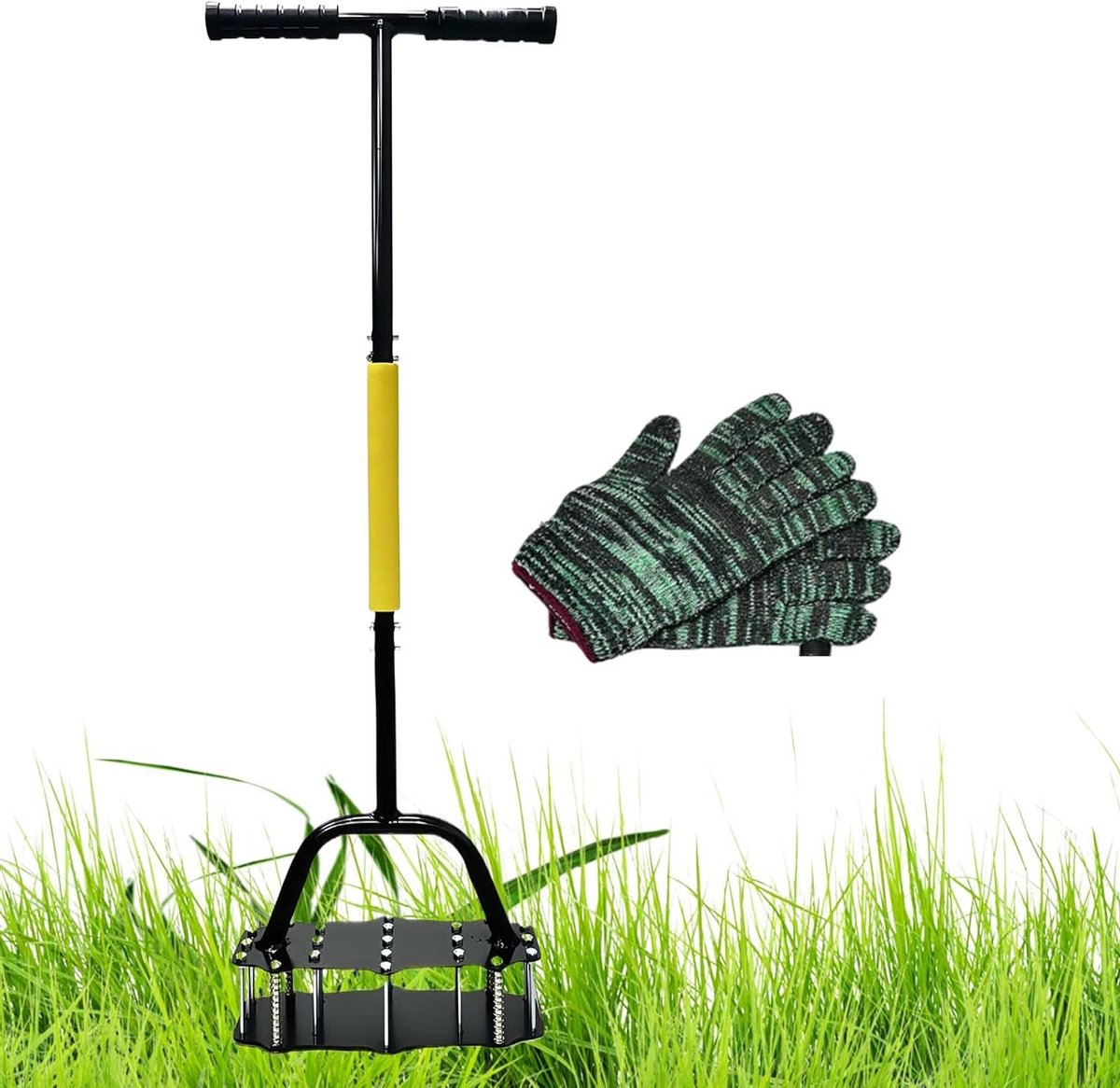 Gazonbeluchter - Bodemluchtiger Bodem losser - Gazononderhoud - 17 Stalen Spikes - 42 x 34.5 x 13 cm - Niet gespecificeerd