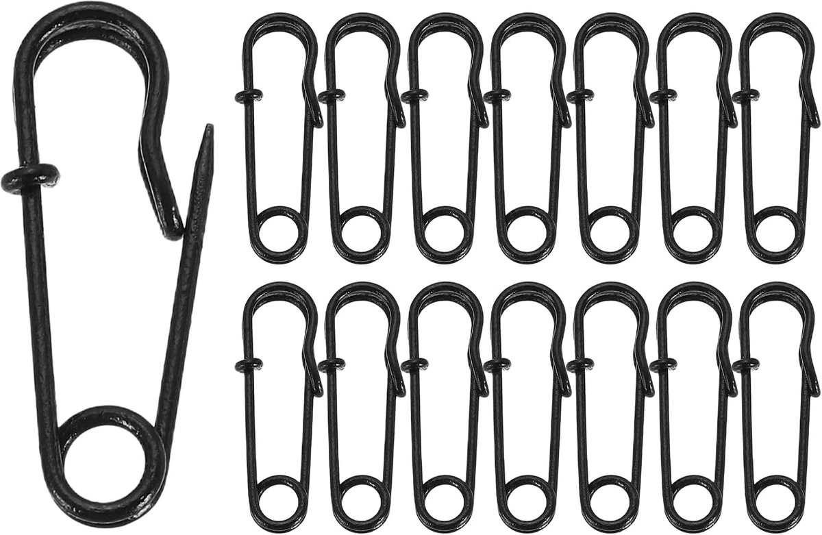 30 stuks Surette-spelden 27 mm (1,06 inch) elektro-staal set grote weerstandsspelden, diameter 0,04 inch, voor kleding, naaien, kunst, doe-het-zelf, handwerk, zwart