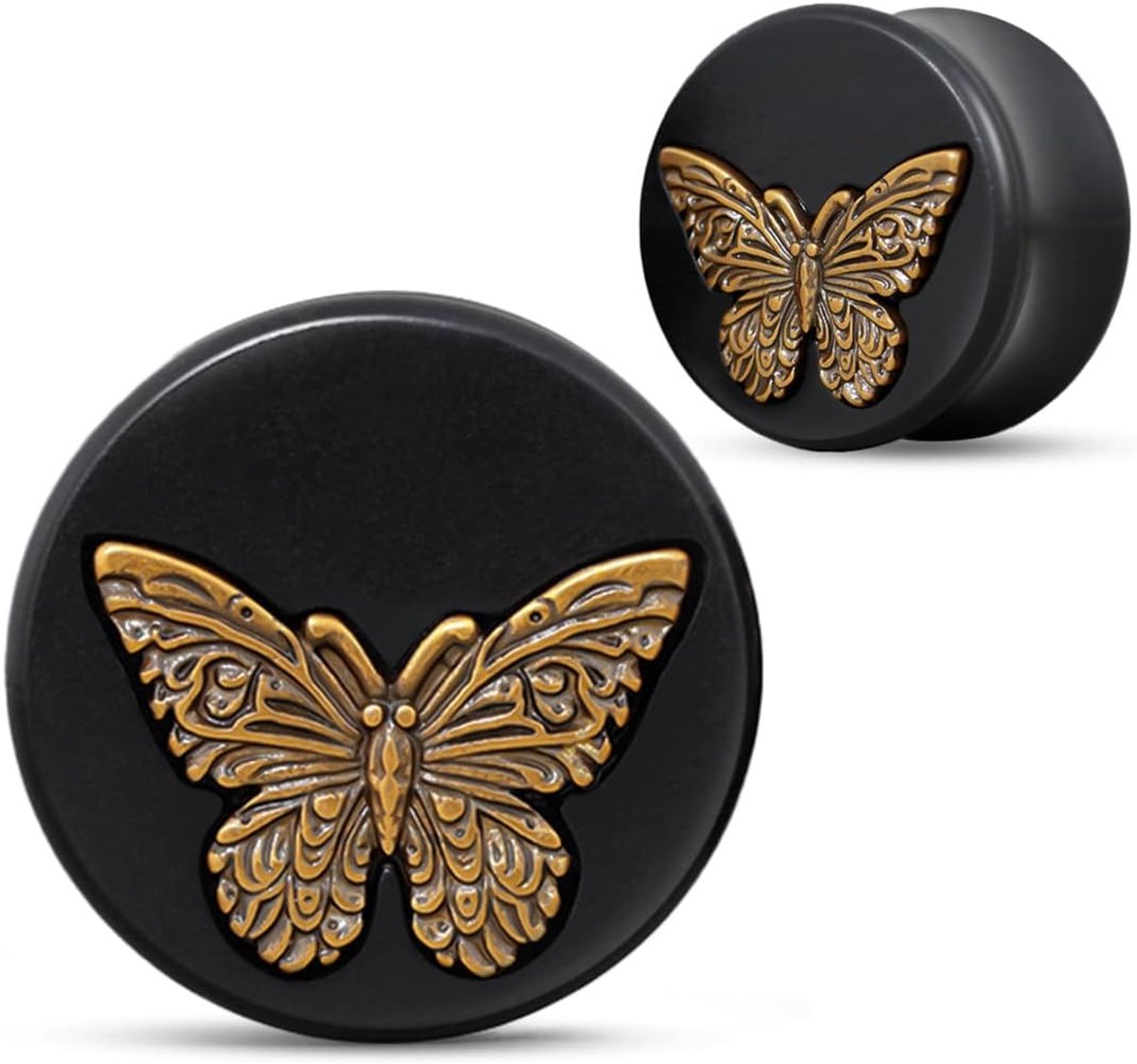 Tunnels piercing meters hout ster logo oorbellen brancards.
