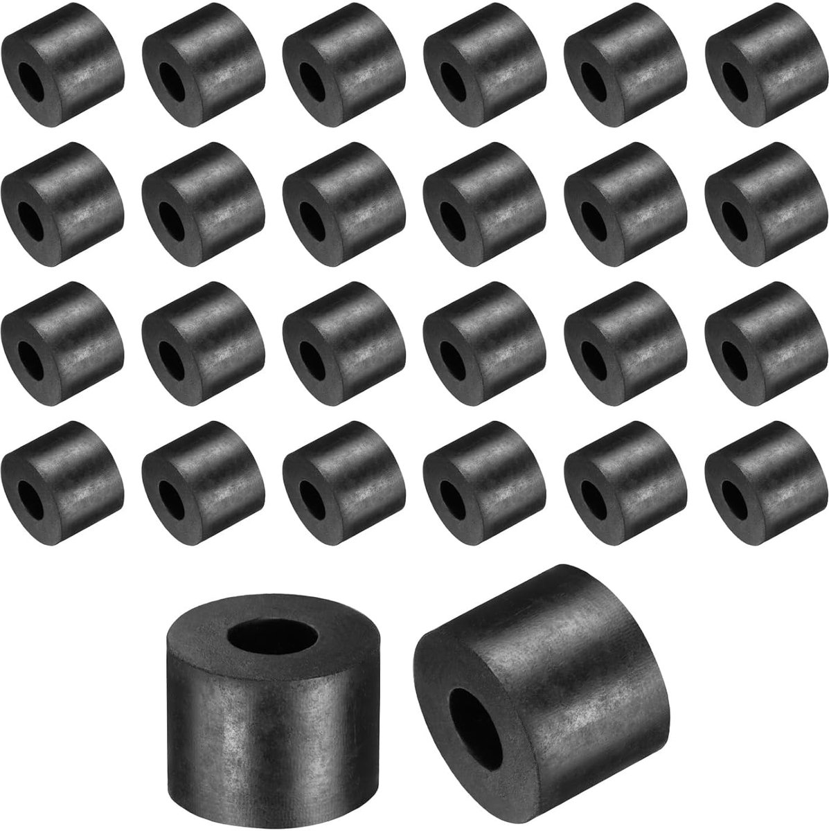 36 stuks rubberen sluitringen, 20 mm buitendiameter x 8 mm binnendiameter x 15 mm hoogte, ronde rubberen bussen, dikke rubberen sluitringen, voor huis- en autoaccessoires