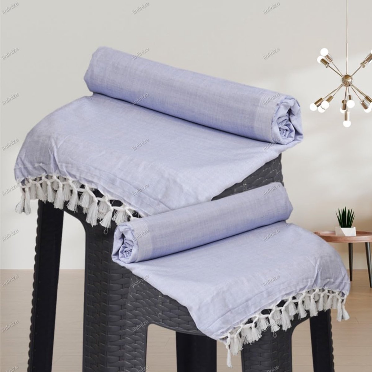 Dekbedset 127 x 228 cm - Vintage handgeweven katoen - Zacht en decoratief - Ideaal voor slaapkamer - SnelShoppen