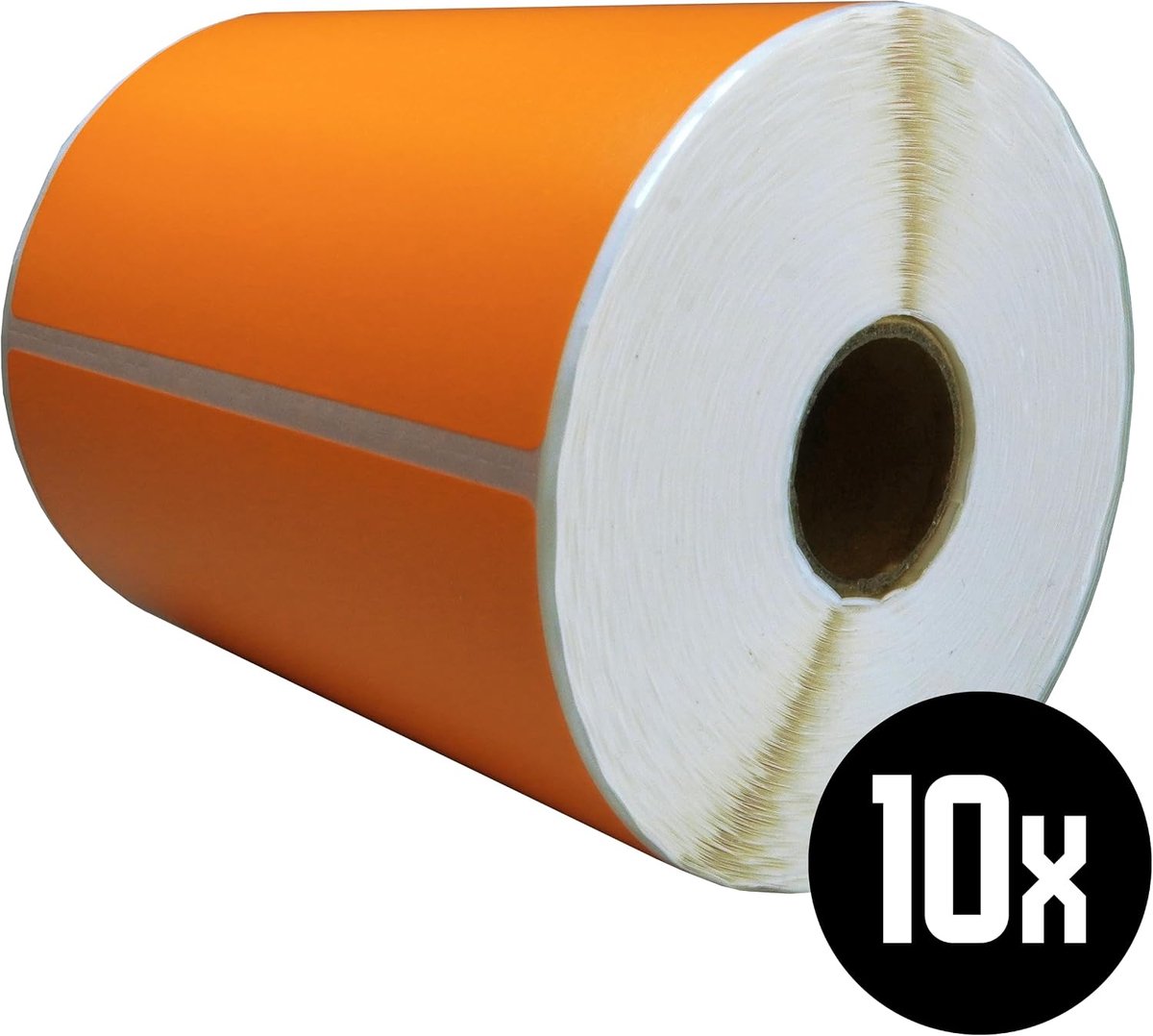 Thermo etiketten 102x152mm - oranje - permanent - ideaal voor verzendlabels - SnelShoppen