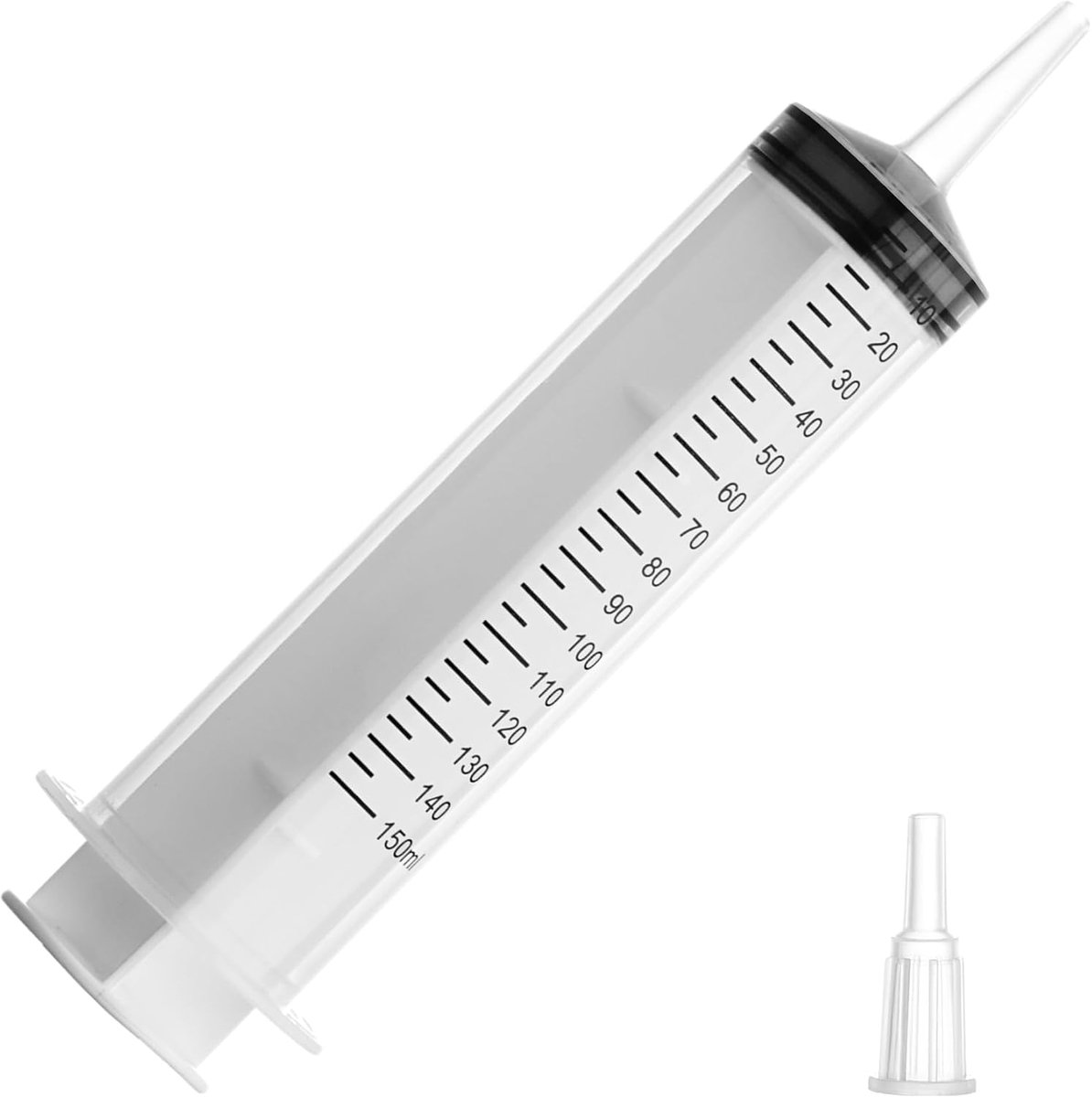 150 ml grote spuit van kunststof, huisdiervoeding, spuit, steriele verpakking voor wetenschappelijke laboratoria, meten, dipenseren, gieten, bijvullen