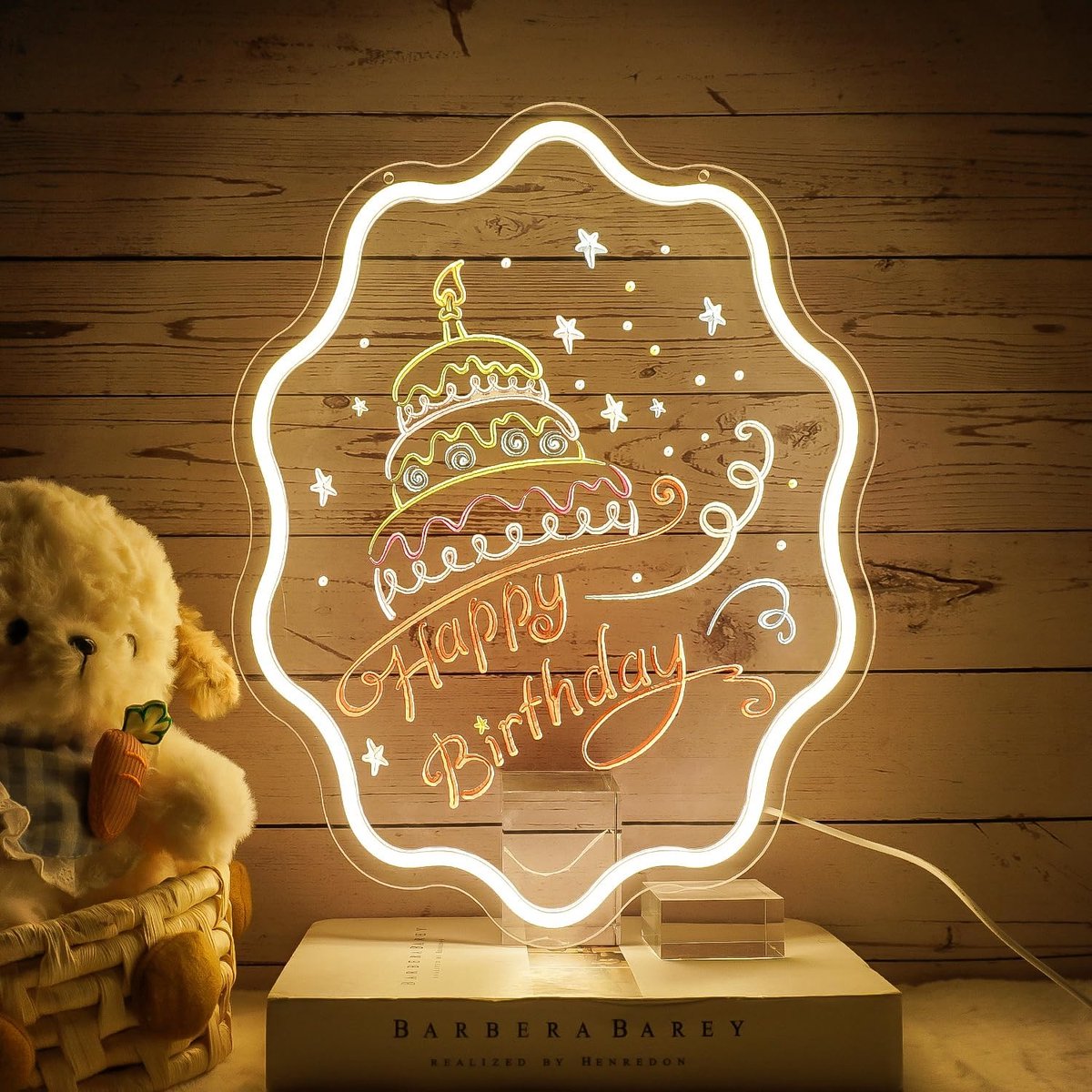 Happy Birthday-neonbord voor wanddecoratie, kleurrijke led-neonlichtborden, 3D-snijwerk, kunstdecoratie, Happy Birthday-neonlichtbord voor alle verjaardagsfeestdecoraties