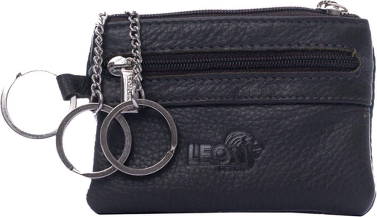 Sleutelhanger - Zipper - Leer - Handgemaakt voor sleutels en kaarten - SnelShoppen