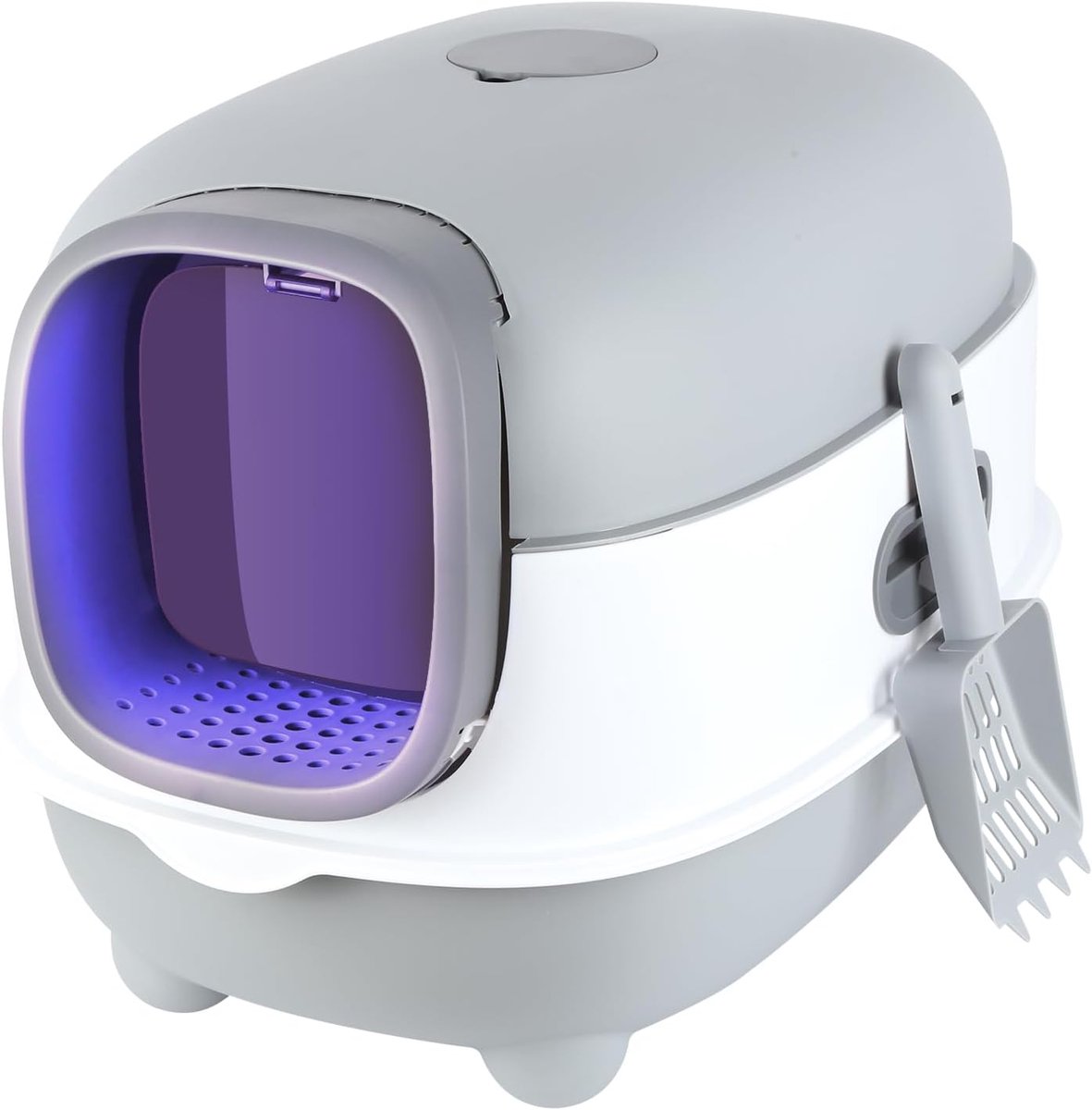 Kattenbak, kattentoilet, automatische zelfreinigende kattenbak voor katten (grijs) Kattenbak, kattentoilet, automatische zelfreinigende kattenbak voor katten (grijs)