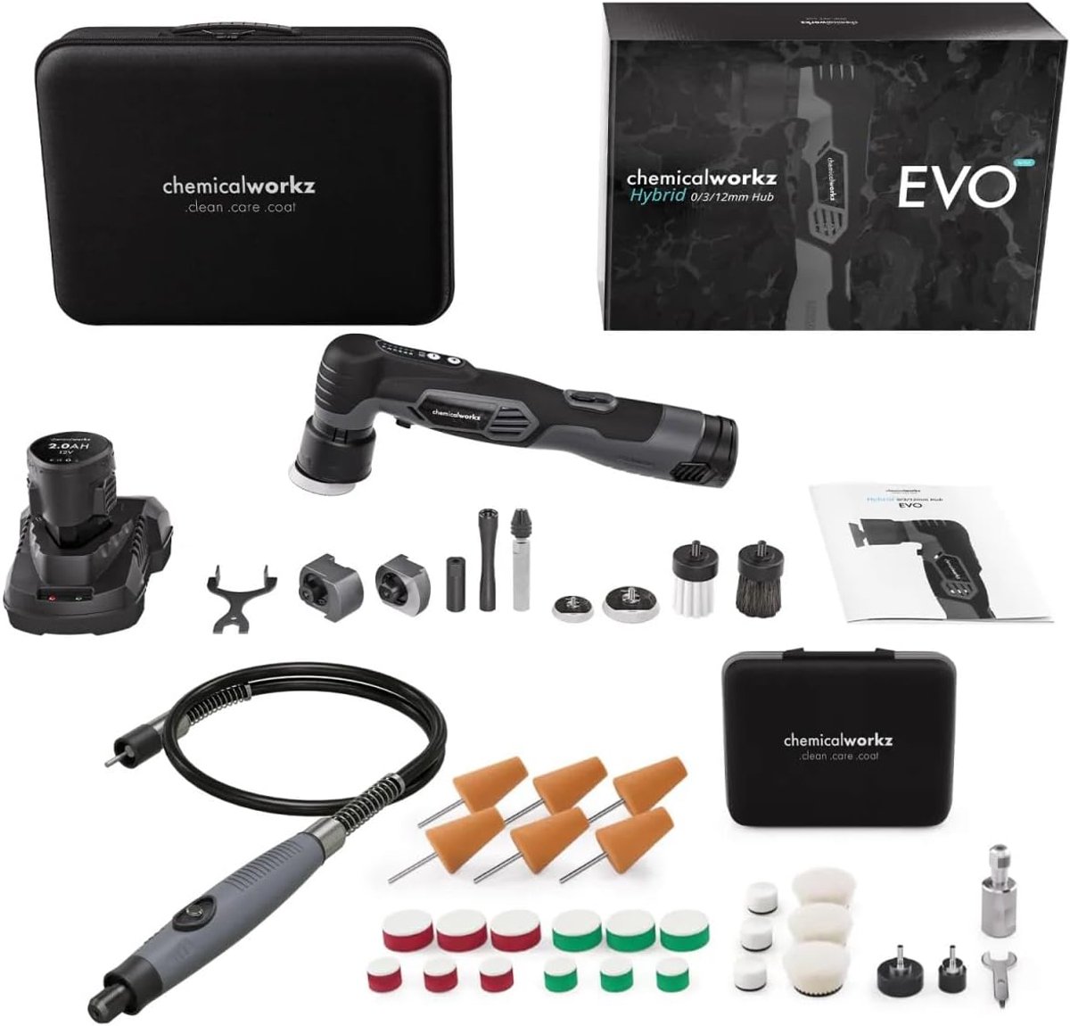 Mini polijstsysteem kit - ChemicalWorkz EVO Mini + MPS - compact en efficiënt - ideaal voor detailwerk - SnelShoppen