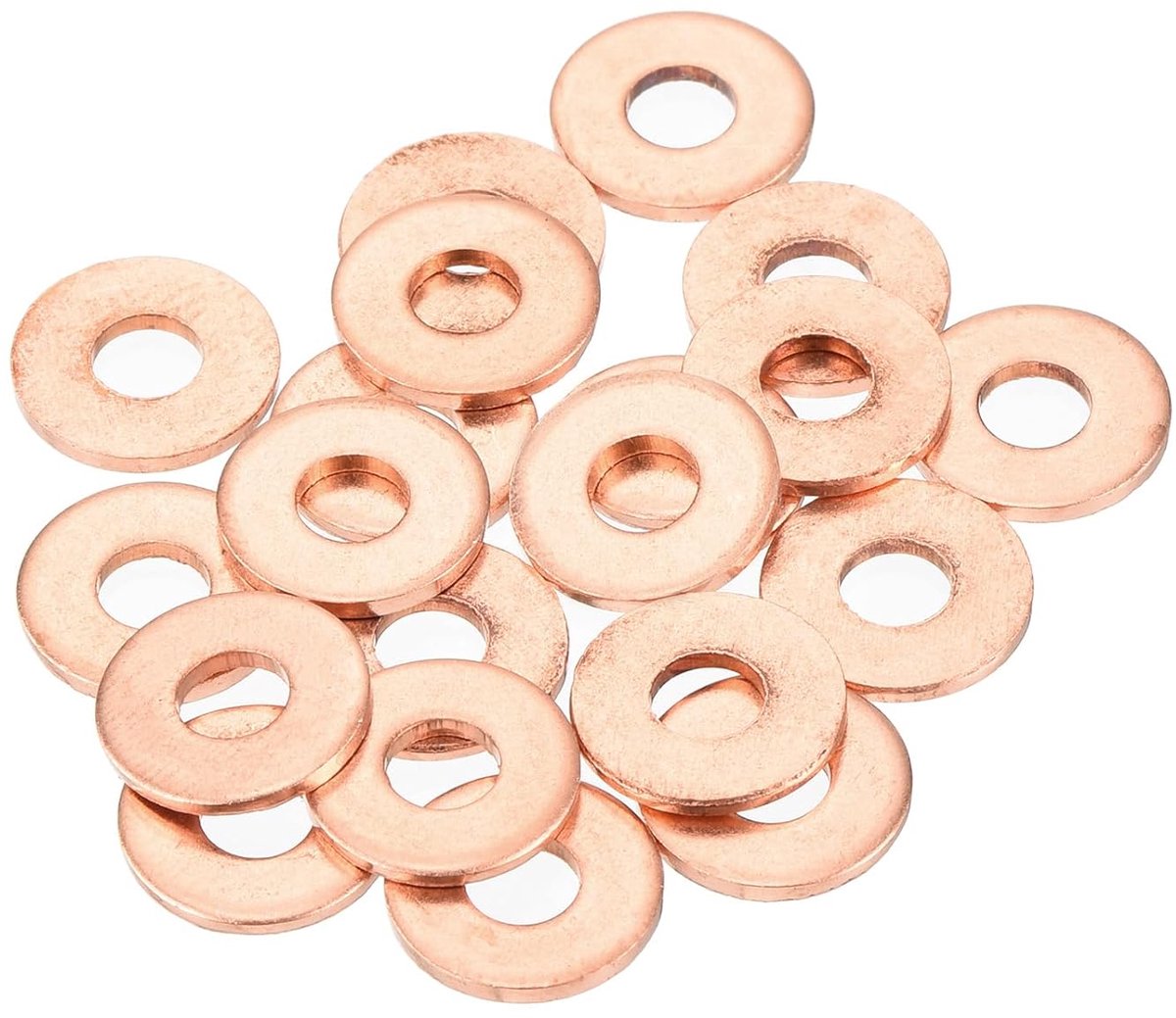 22 stuks platte koperen afdichtingen, 4 x 10 x 1 mm koper platte metrische afdichtingen voor hydraulische fittingen schroef boutmoer elektronische reparatie