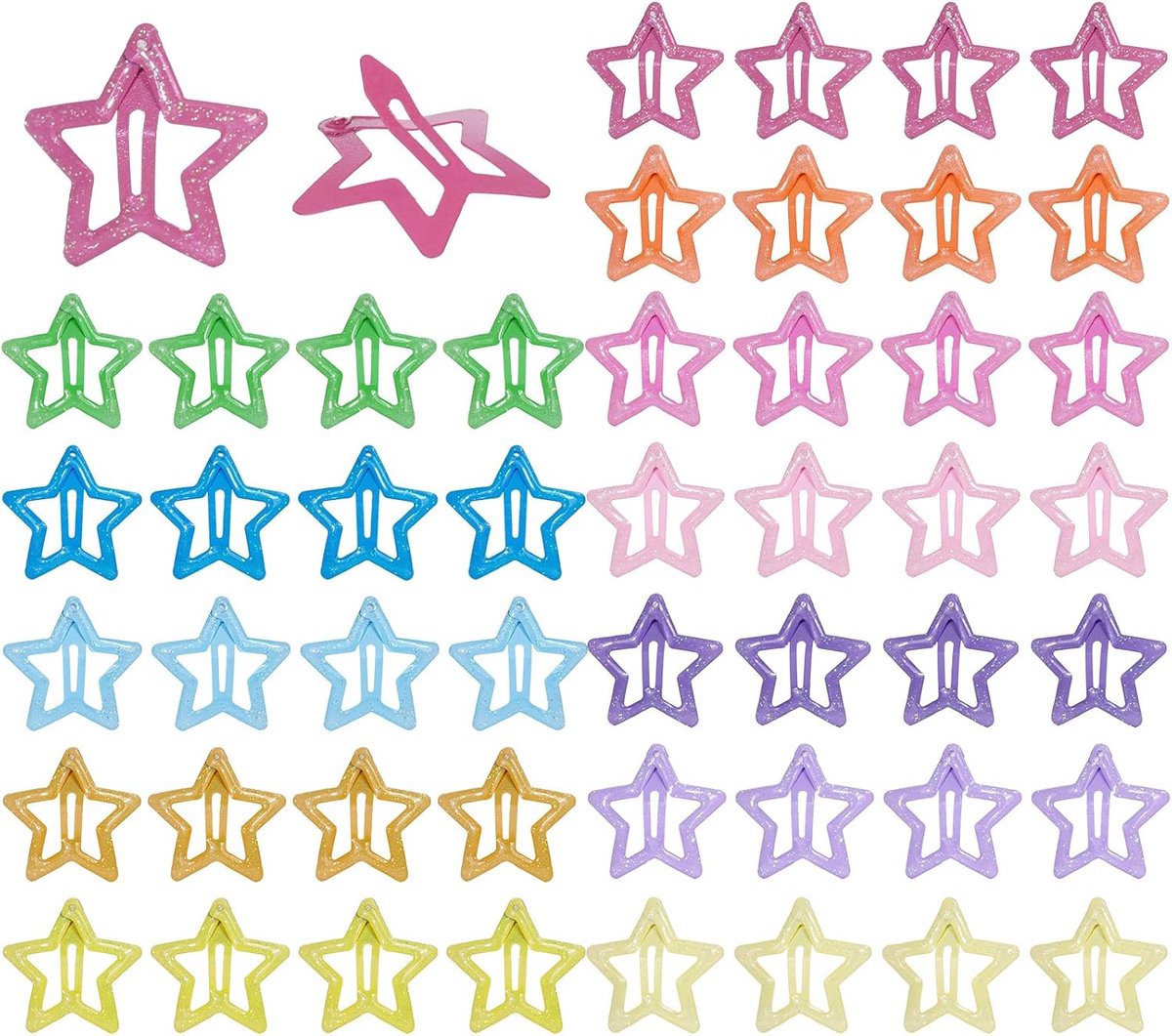 Haarspelden Kawaii haarspelden Y2K haarspelden metalen ster haaraccessoires voor vrouwen en meisjes (meerdere kleuren-01)