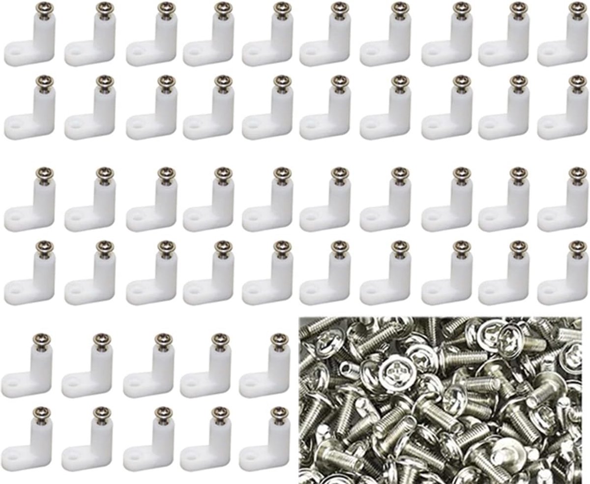 100 stuks witte montagespacers, PCB-boardspacers, voor verschillende moederborden, moederbordbeugels, met schroeven, moederbordaccessoires.