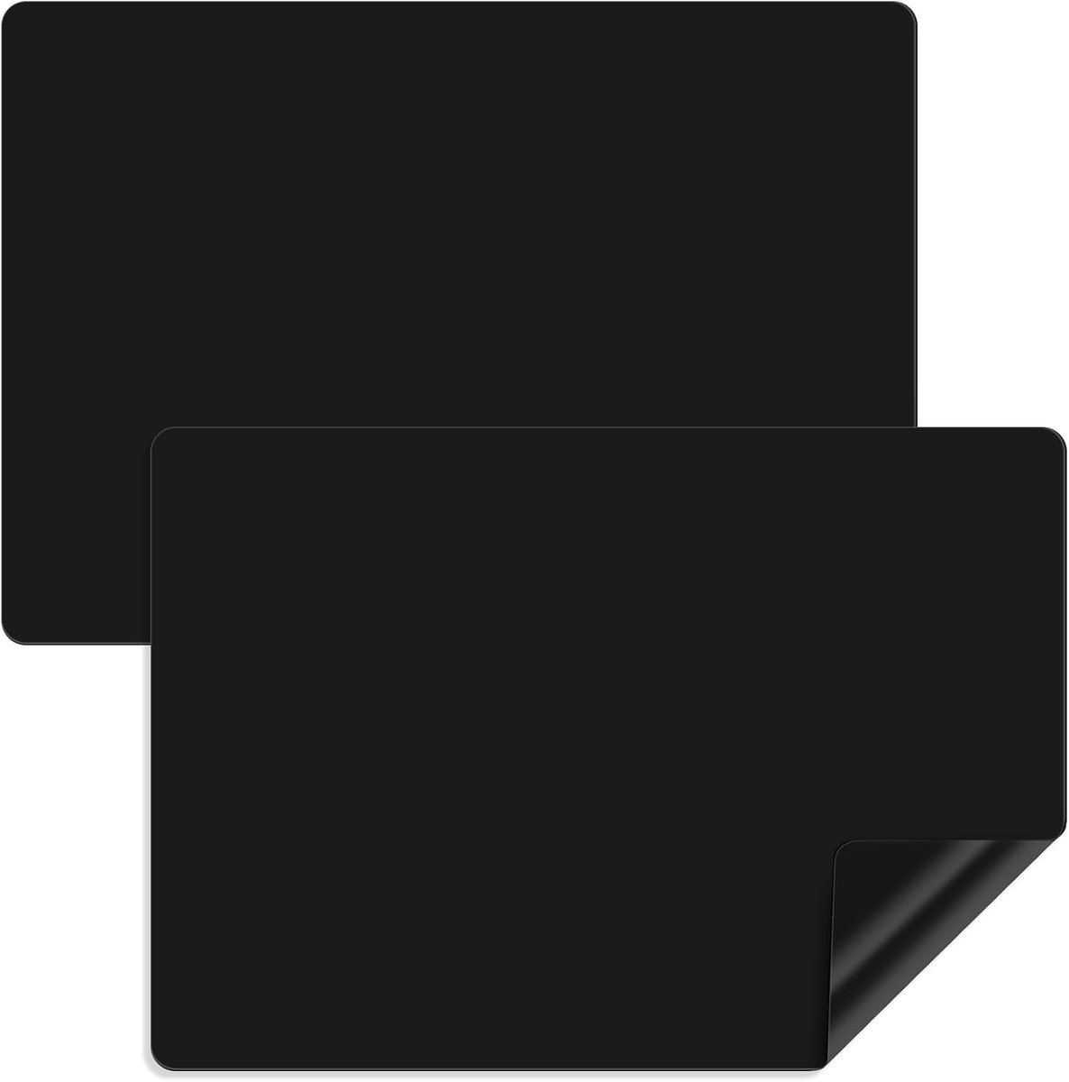 Siliconenmat voor Epoxyhars, 2 Stuks 65x45cm Knutselonderlegger voor Kinderen, Antislip en Anti-Aanbaklaag, Siliconen Plaat voor Handwerk, Schilderen, Giethars (Zwart)