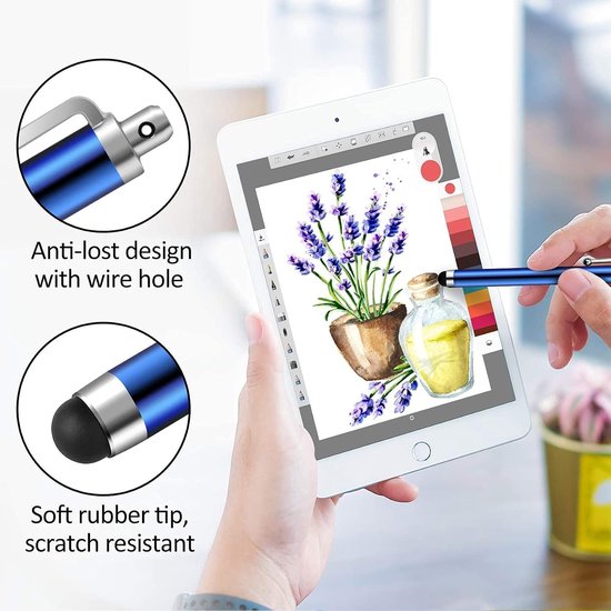 Styluspennen voor aanraakschermen, verpakking van 20 universele capacitieve touchscreen-pennen voor tablets, Samsung Galaxy, smartphones, alle universele touchscreen-apparaten — afbeelding 2