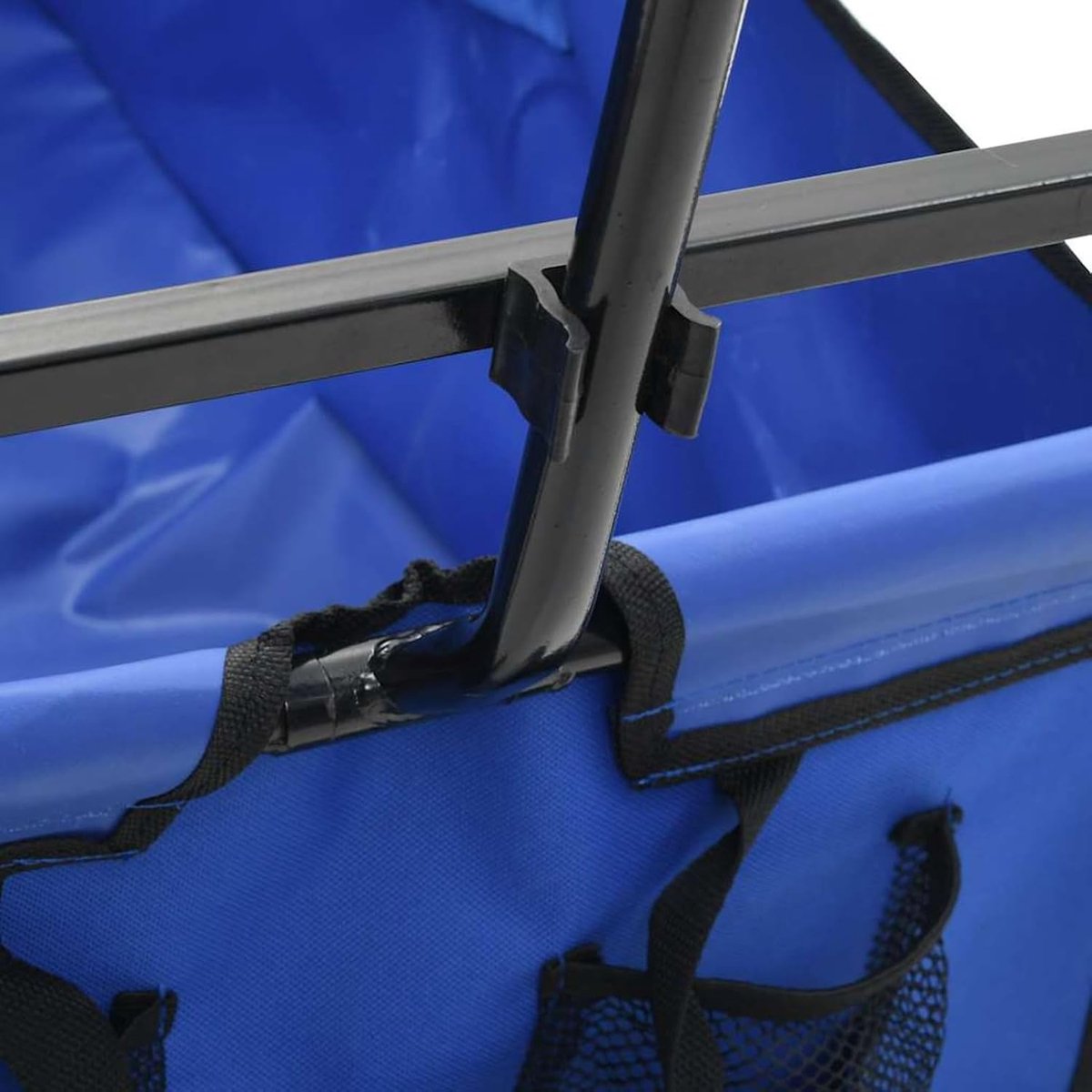 Model143779 Opvouwbare handwagen, draagvermogen 75 kg, stalen frame, 600D Oxford, blauw, inklapbaar