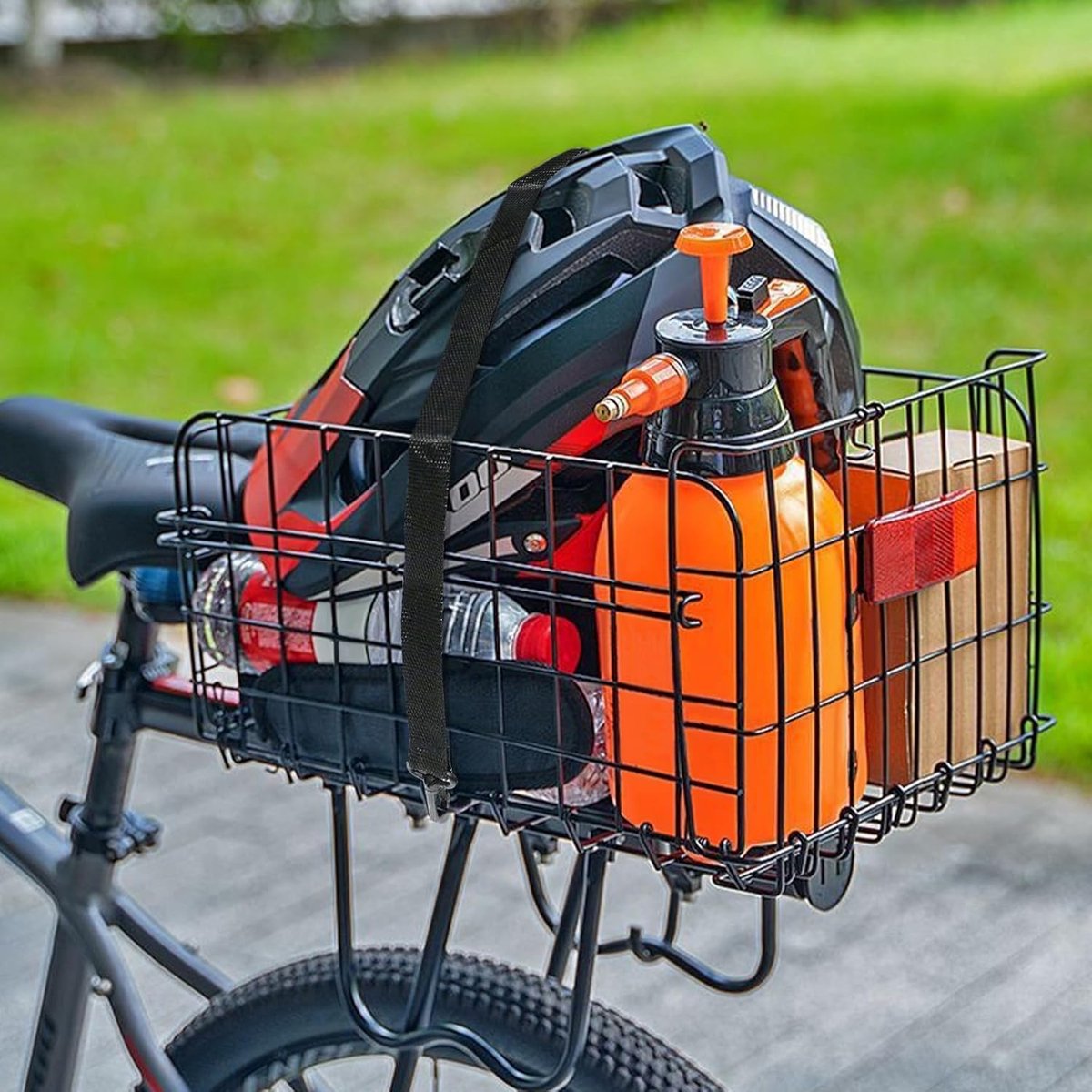 Fietsmand Achter - Fietsenmand Bagagedrager - Boodschappen Vervoeren - Snel Afneembaar - Extra Large - Zwart
