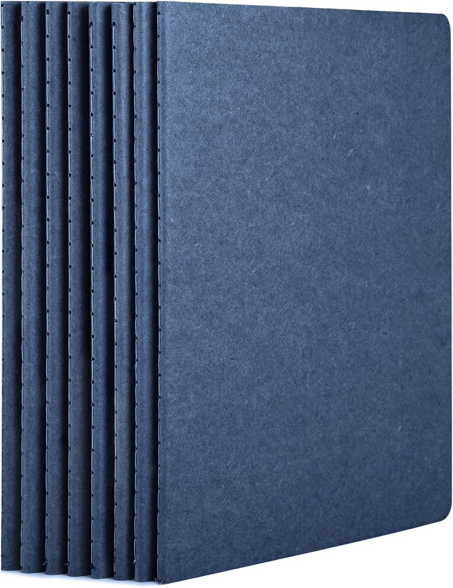A5 Notitieboek - 8 Stuks Koningsblauw - 100GSM Papier - Perfect voor Dagelijks Gebruik - ShopVlot